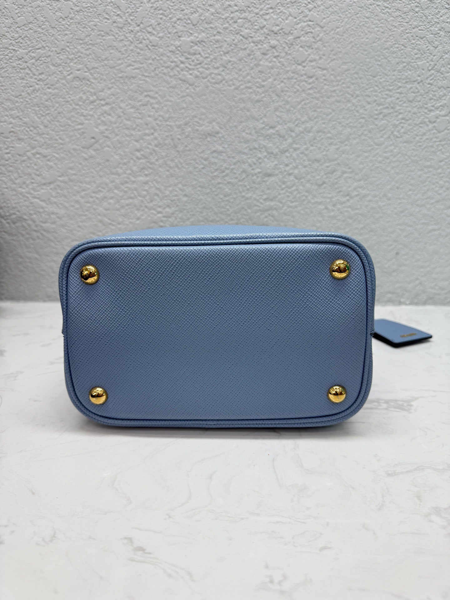 Prada - Saffiano Leather Bucket Bag - Saffiano leather - Blue - (medium)