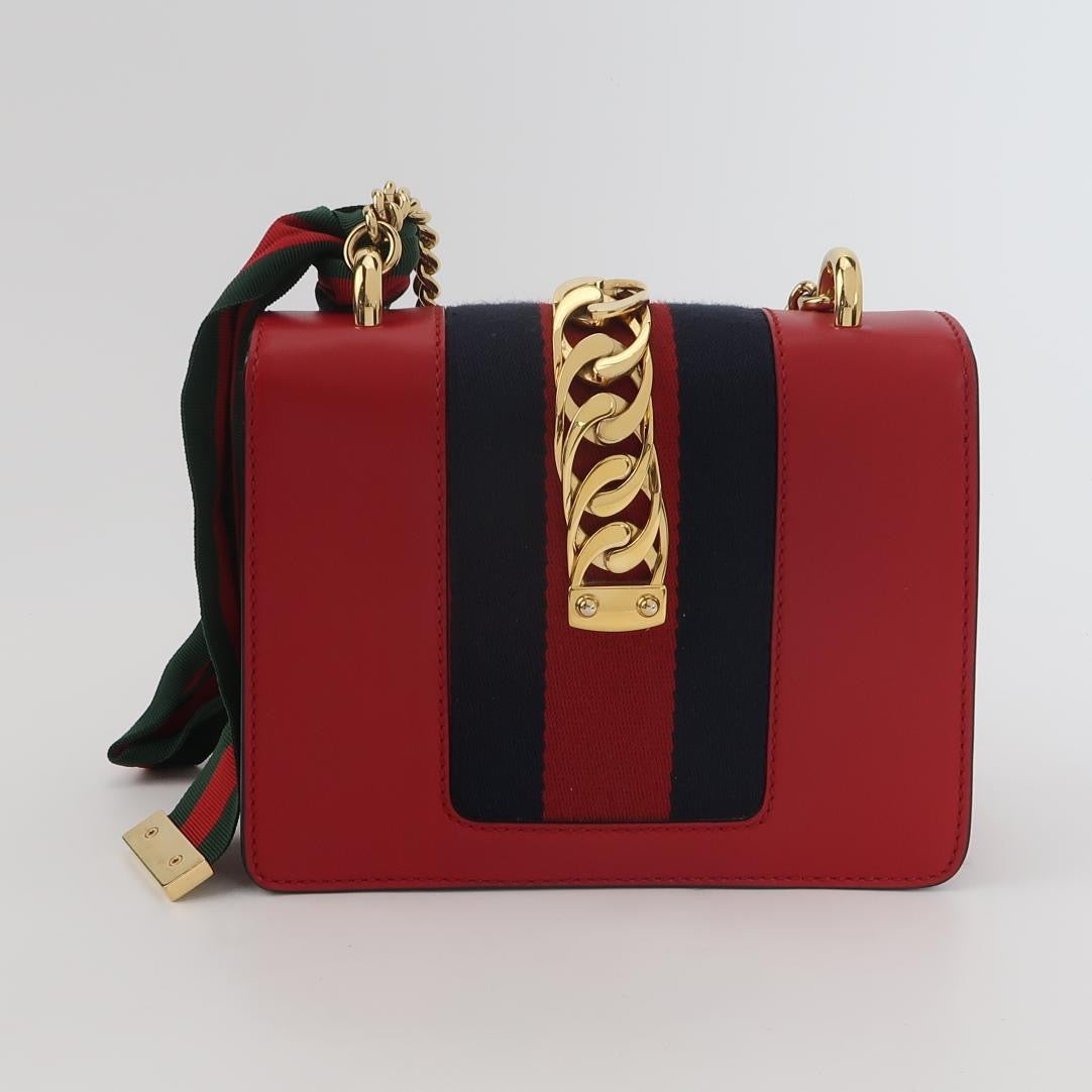 Gucci - Sylvie - Leather - Red - (Mini)