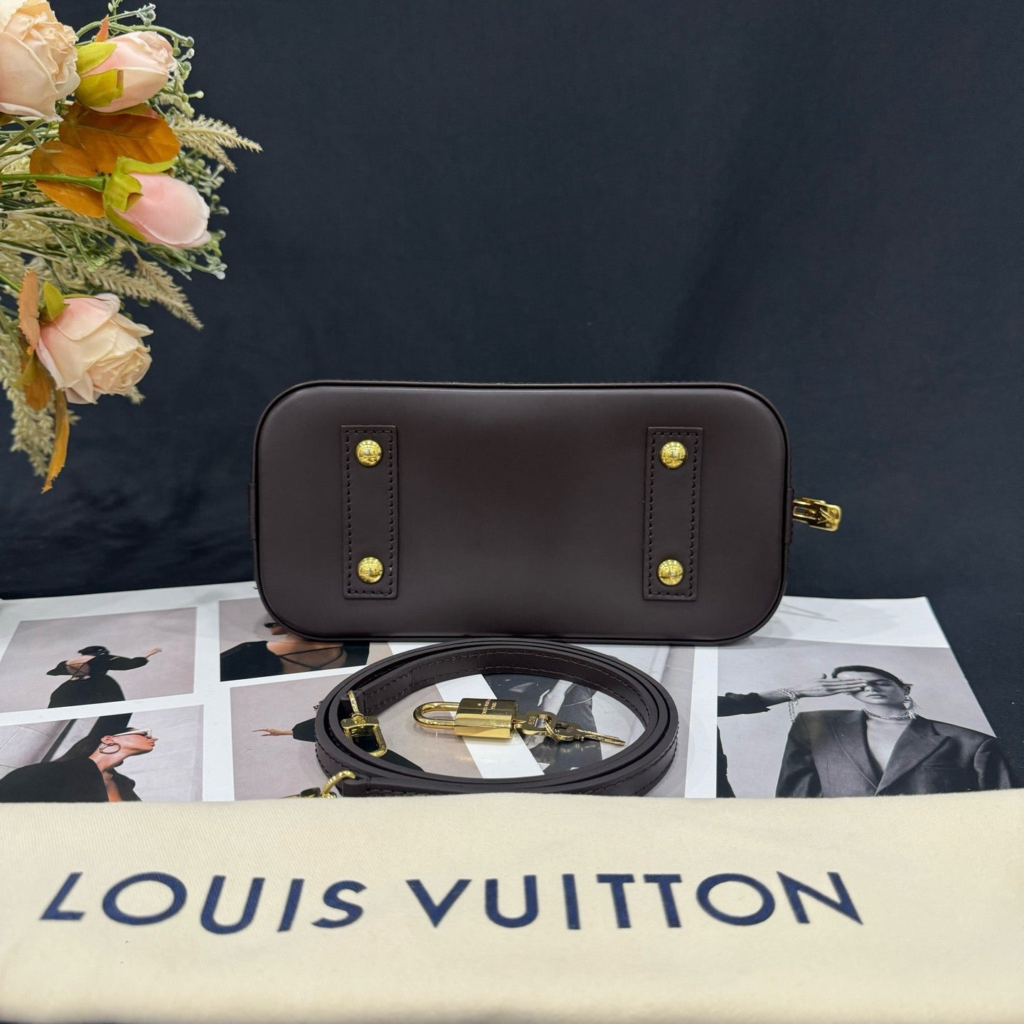 Louis Vuitton - Alma BB - Damier Ebene coated canvas with smooth leather trim - Brown - (mini)