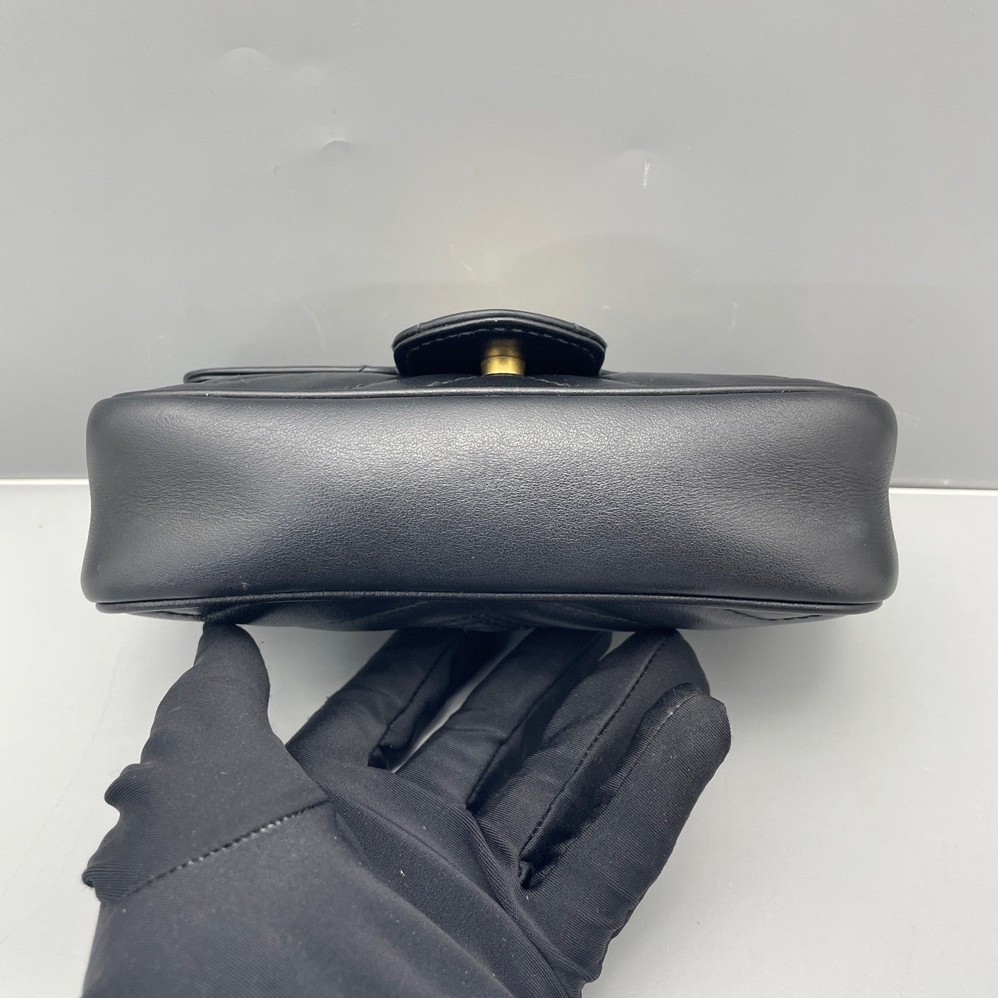 Gucci - GG Marmont Super Mini Bag - Leather - Black - (mini)