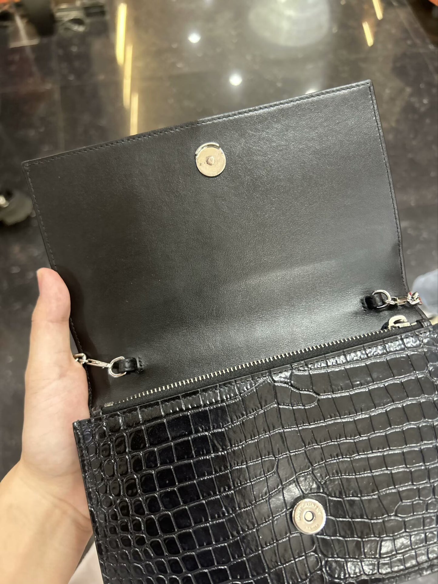 Saint Laurent - Kate Tassel Chain Bag - Leather - Black with Silver-tone Hardware - (mini)