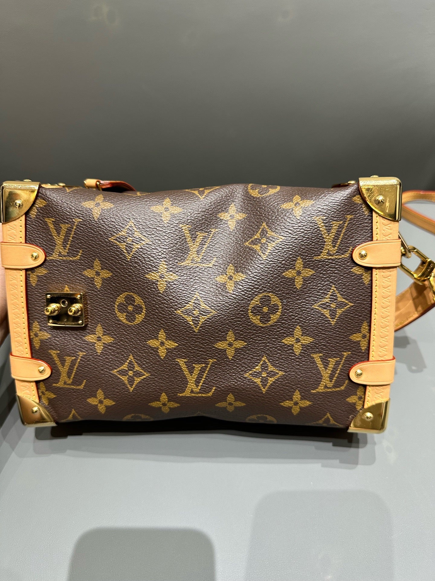 Louis Vuitton - Side Trunk - Monogram coated canvas with natural Vachetta leather trim - Brown - (medium)
