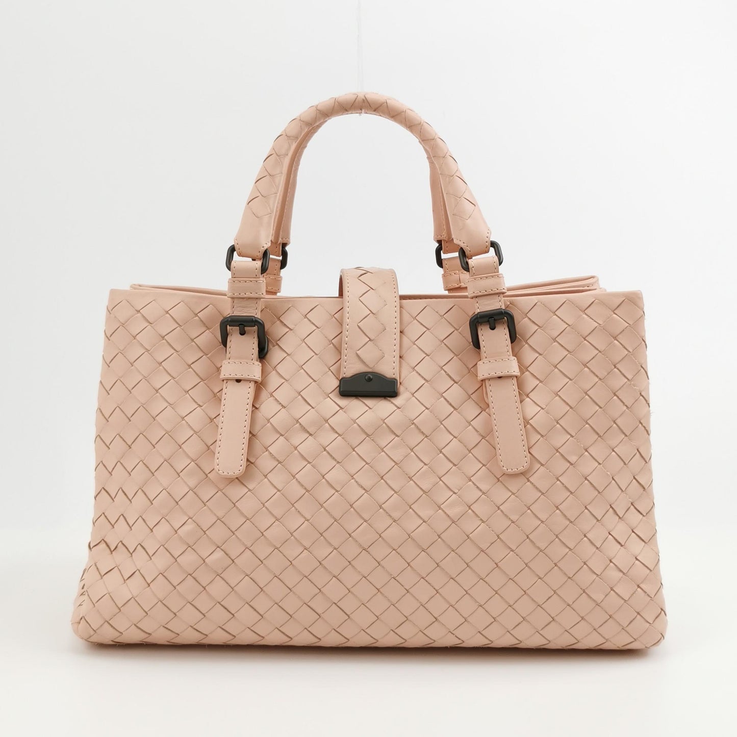 Bottega Veneta - Piazza Top Handle Bag - Lambskin leather - Blush Pink - (Medium)