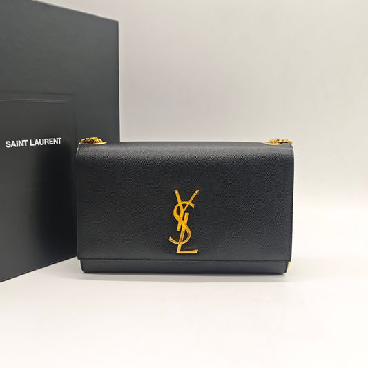 Saint Laurent - Kate - Grained calfskin leather - Black - (small)