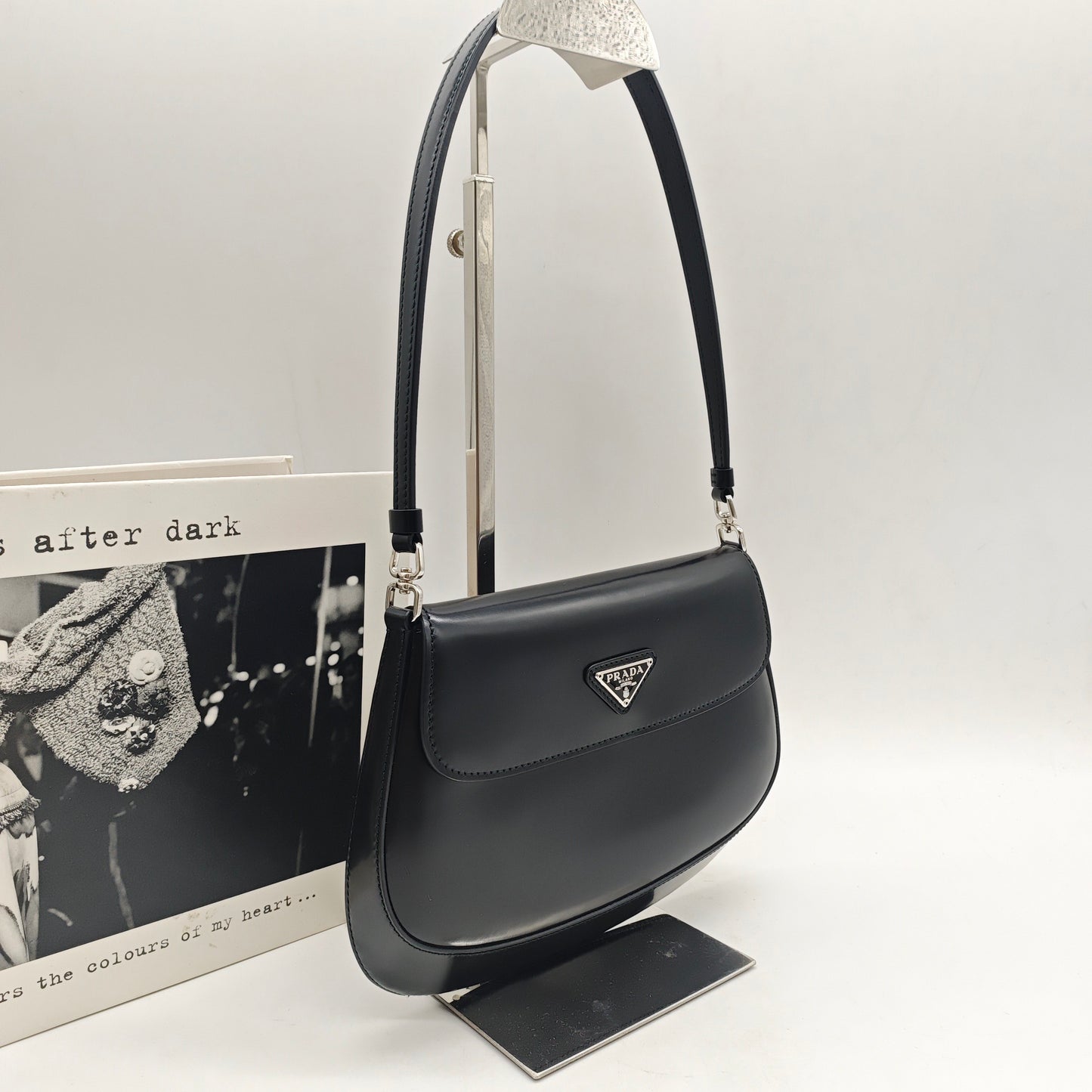 Prada - Cleo - Brushed leather - Black - (Mini)