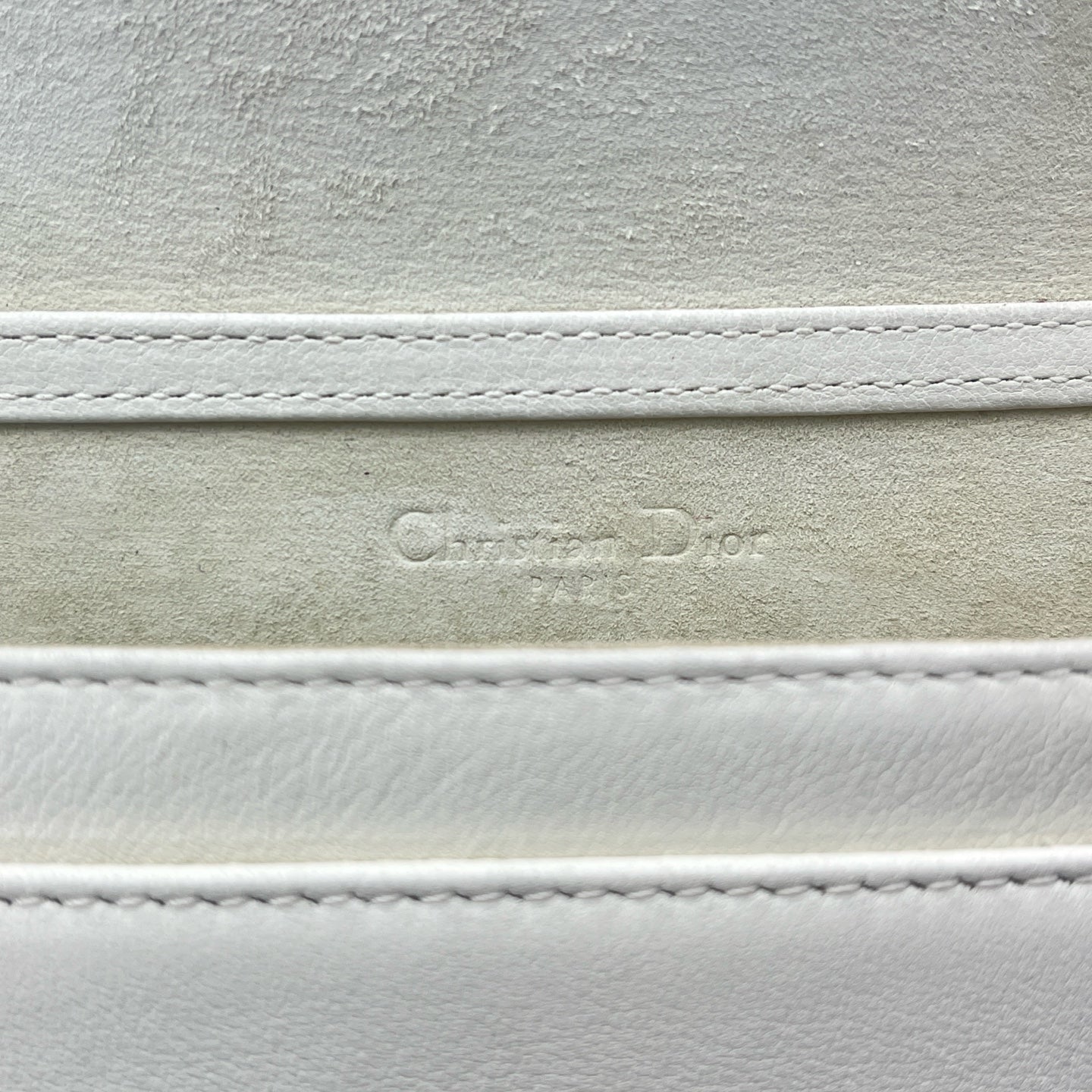 Dior - Diorama Shield Studded Flap Bag - Leather - White - (small)