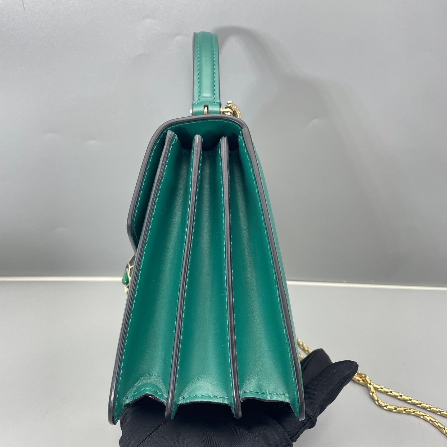 Bvlgari - Serpenti Forever Accordion Bag - Leather - Green - (small)