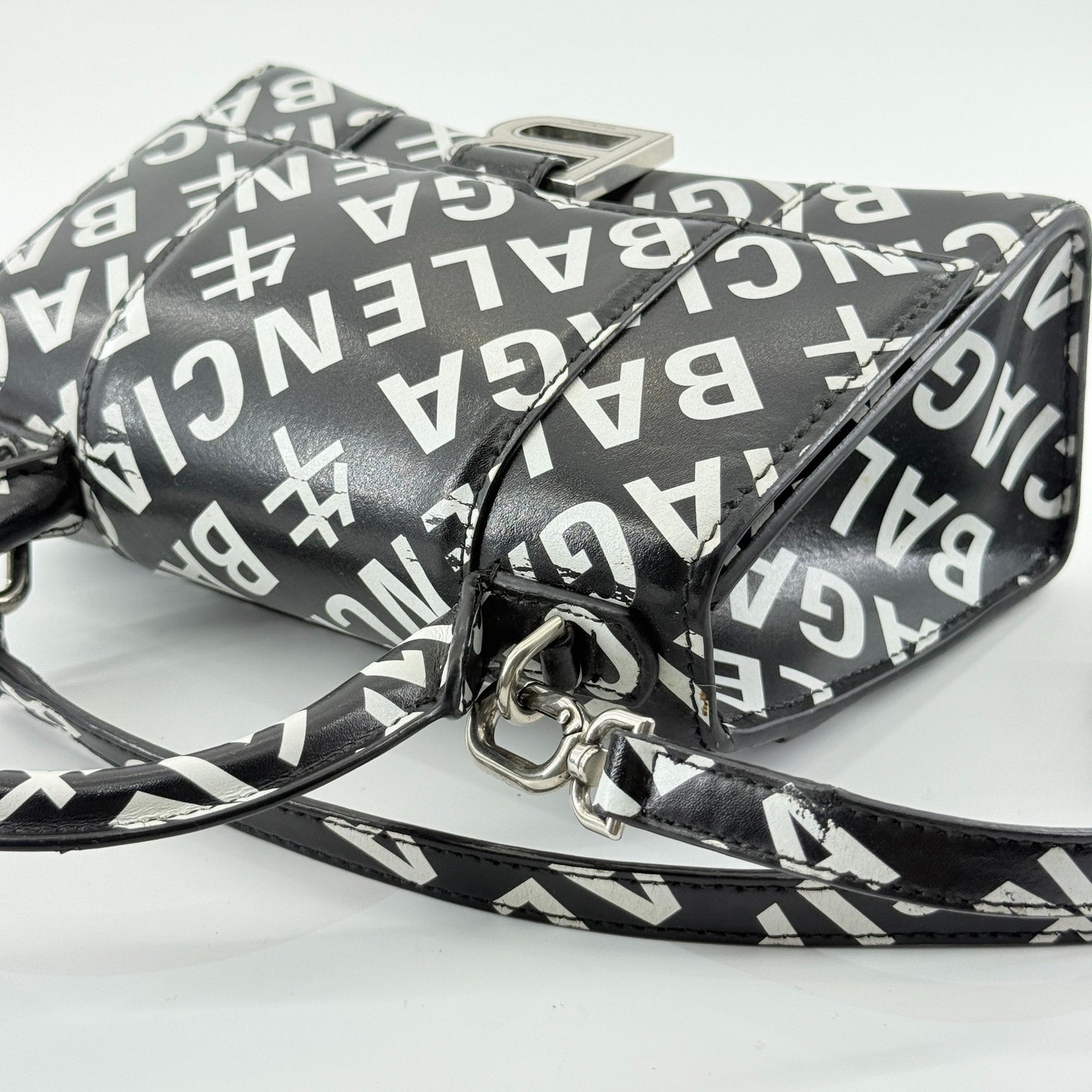 Balenciaga - Hourglass XS Year of the Ox Limited Edition - Leather - Black and White - (mini)