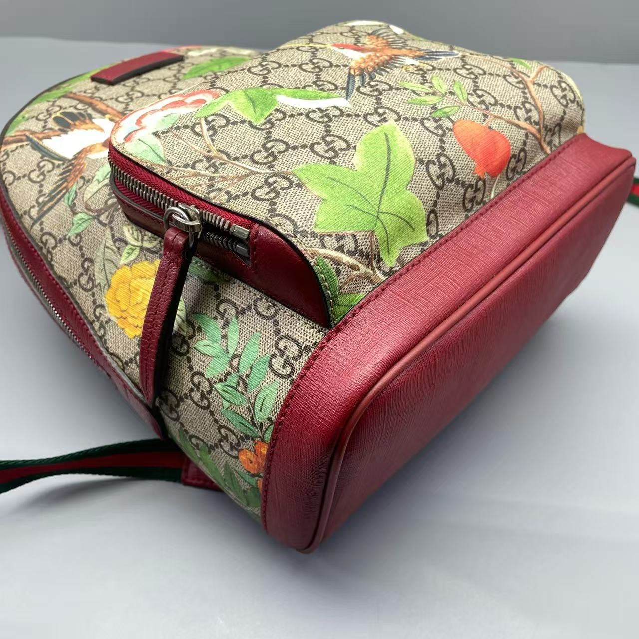 Gucci - Hummingbird Floral GG Supreme Mini Backpack - Coated canvas with leather trim - Multicolour - (Small)