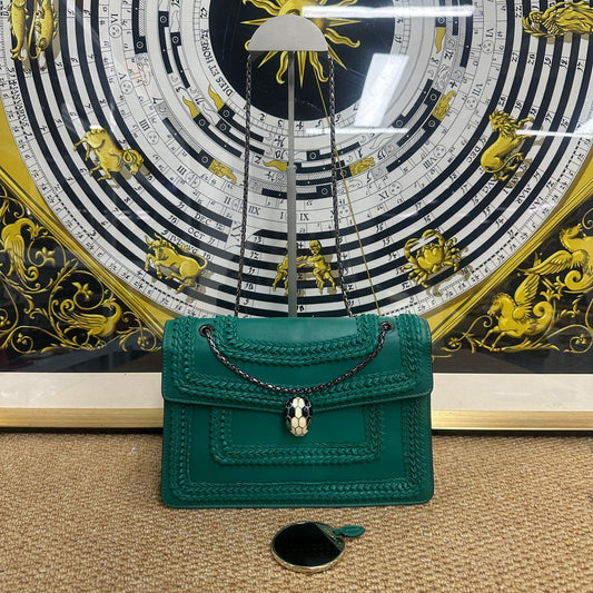 Bvlgari - Serpenti Forever Flap Bag - Calfskin leather - Green - (medium)