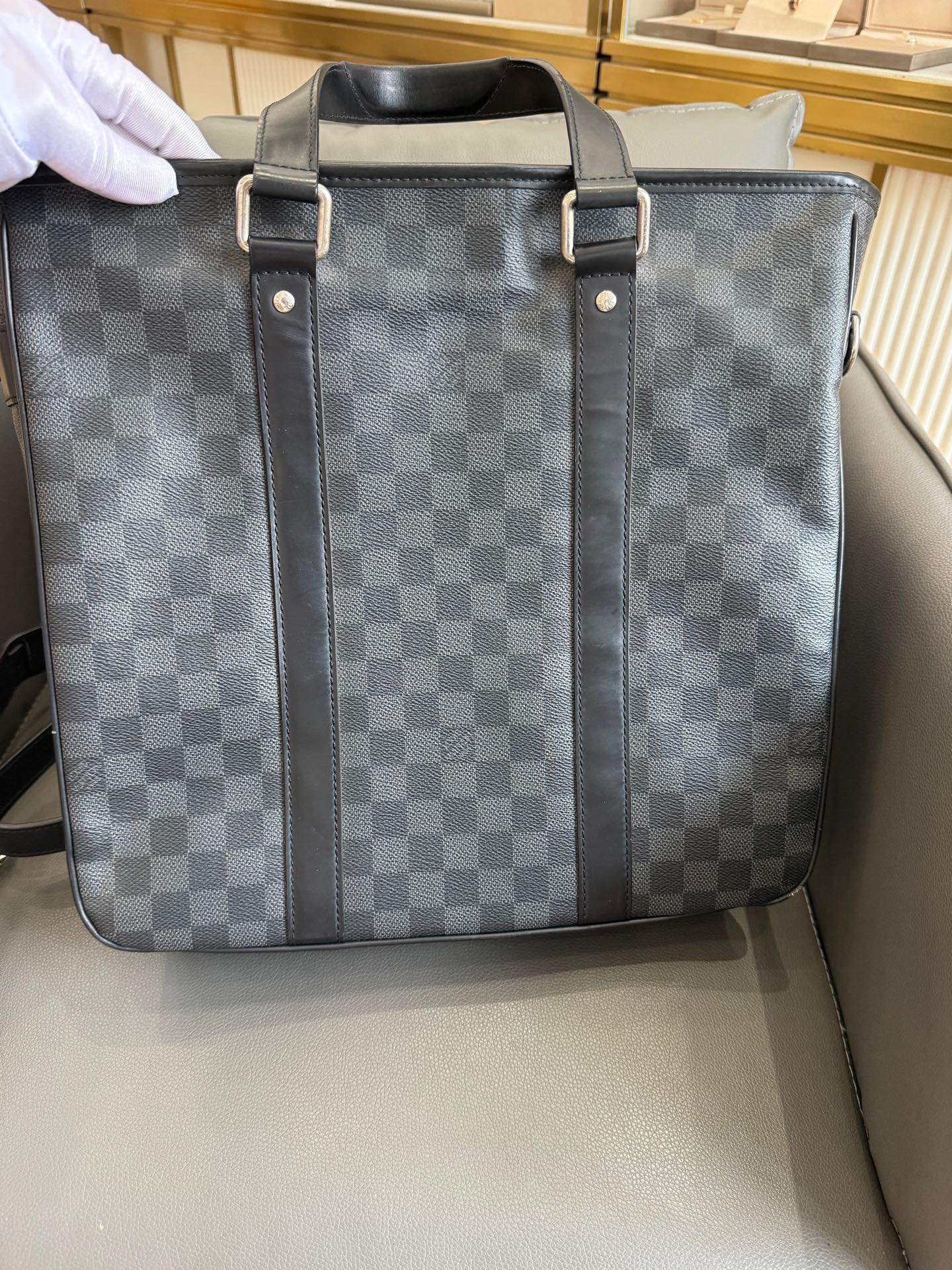 Louis Vuitton - Porte-Documents Jour - Damier Graphite coated canvas with leather trim - Grey - (Medium)