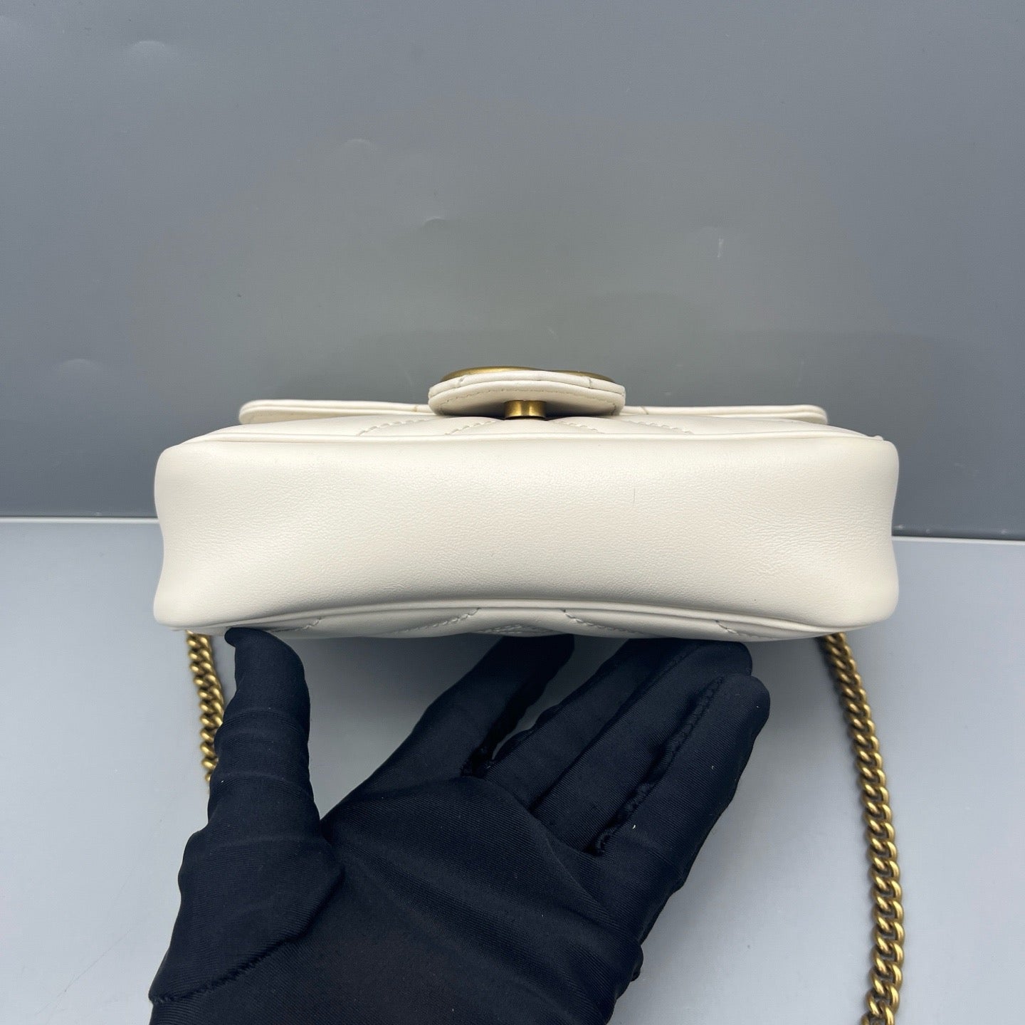 Gucci - Marmont Super Mini Bag - Leather - White - (mini)