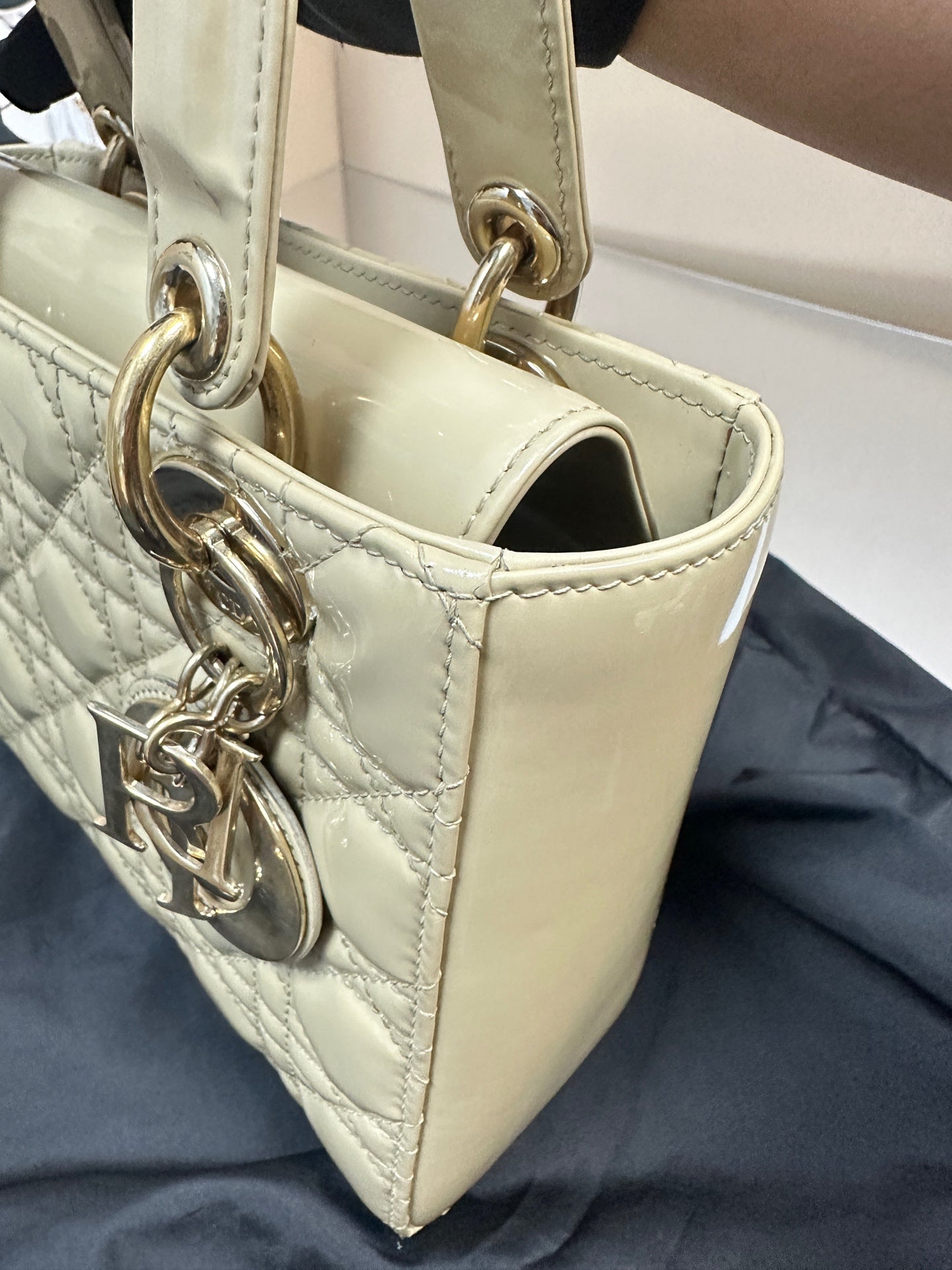 Dior - Lady Dior - Patent leather - Beige - (Small)