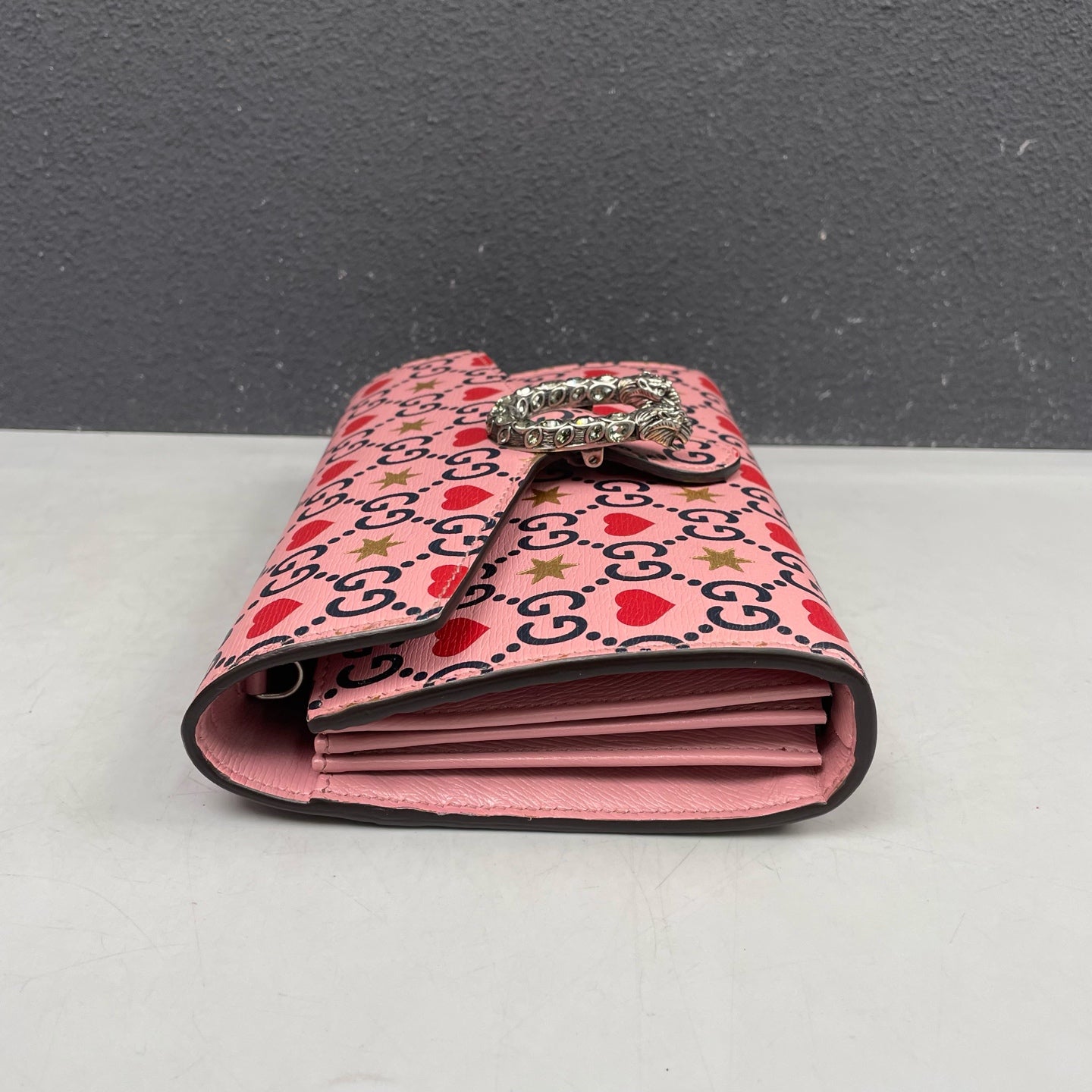 Gucci - Dionysus Valentine's Day Limited Edition Wallet on Chain - Coated canvas with Leather trim - Pink - (mini)
