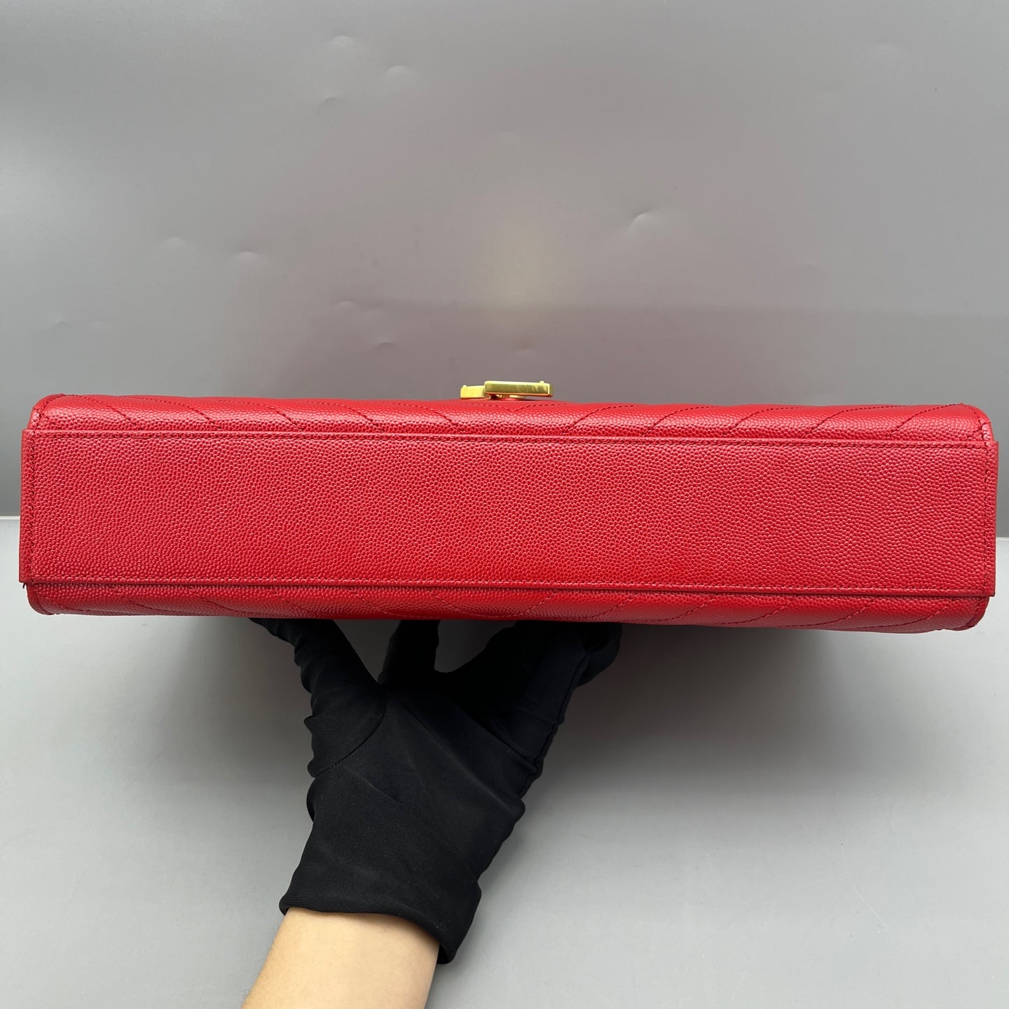 Saint Laurent - Envelope Chain Bag - Caviar leather - Red - (Large)