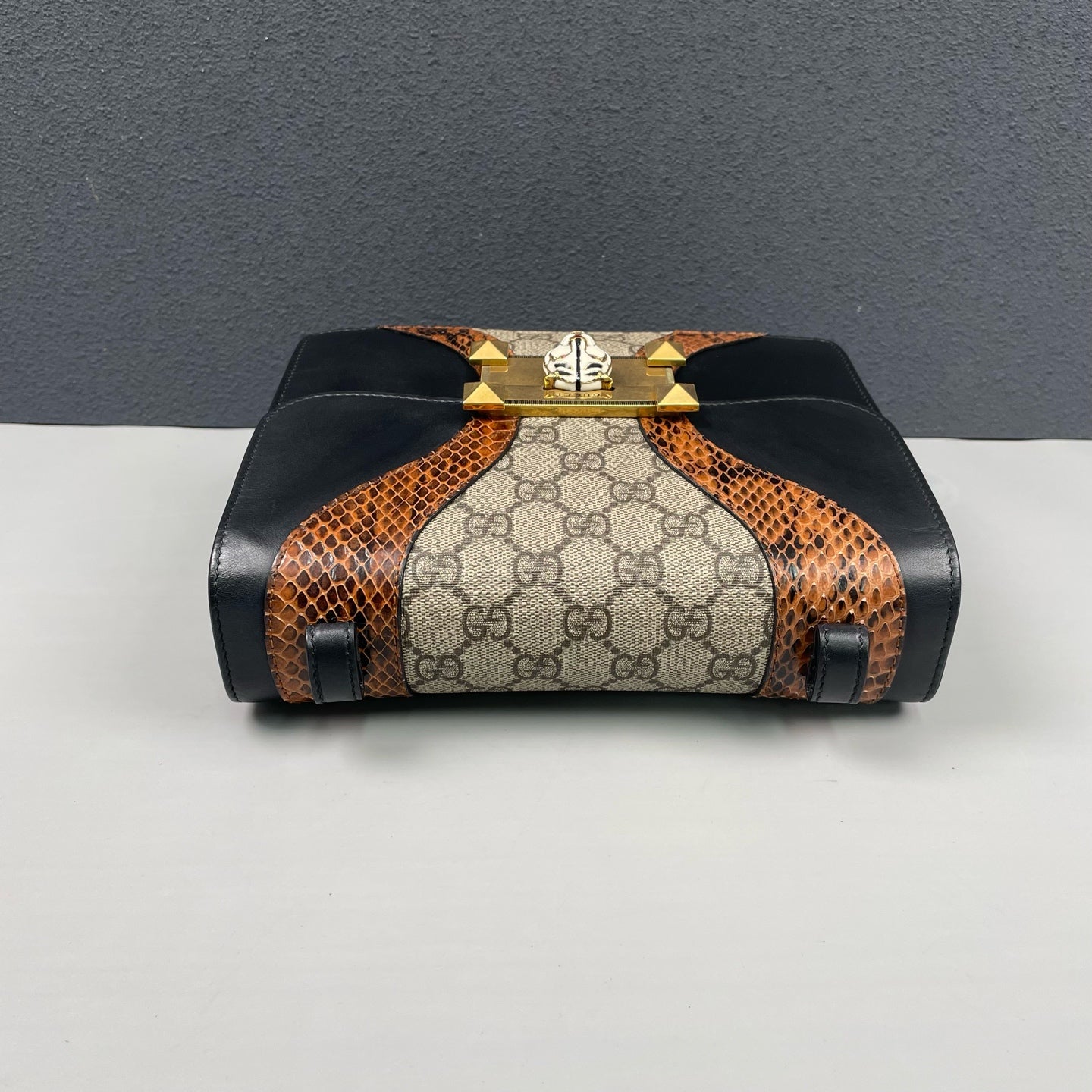 Gucci - Osiride Tiger Head Shoulder Bag - GG Supreme canvas, Leather, Python - Multicolour - (Small)