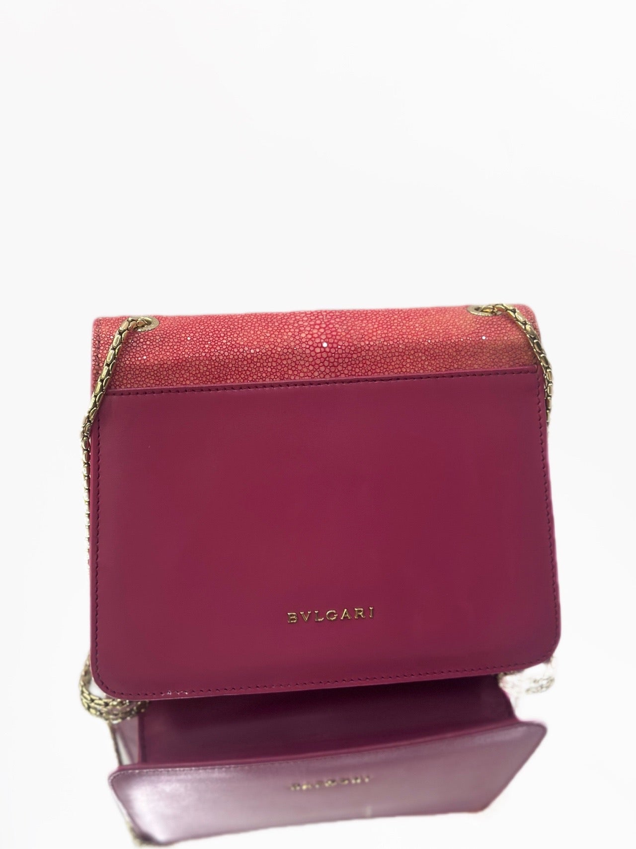 Bvlgari - Serpenti Forever Chain Bag - Exotic leathers - Stingray and Leather - Pink - (small)