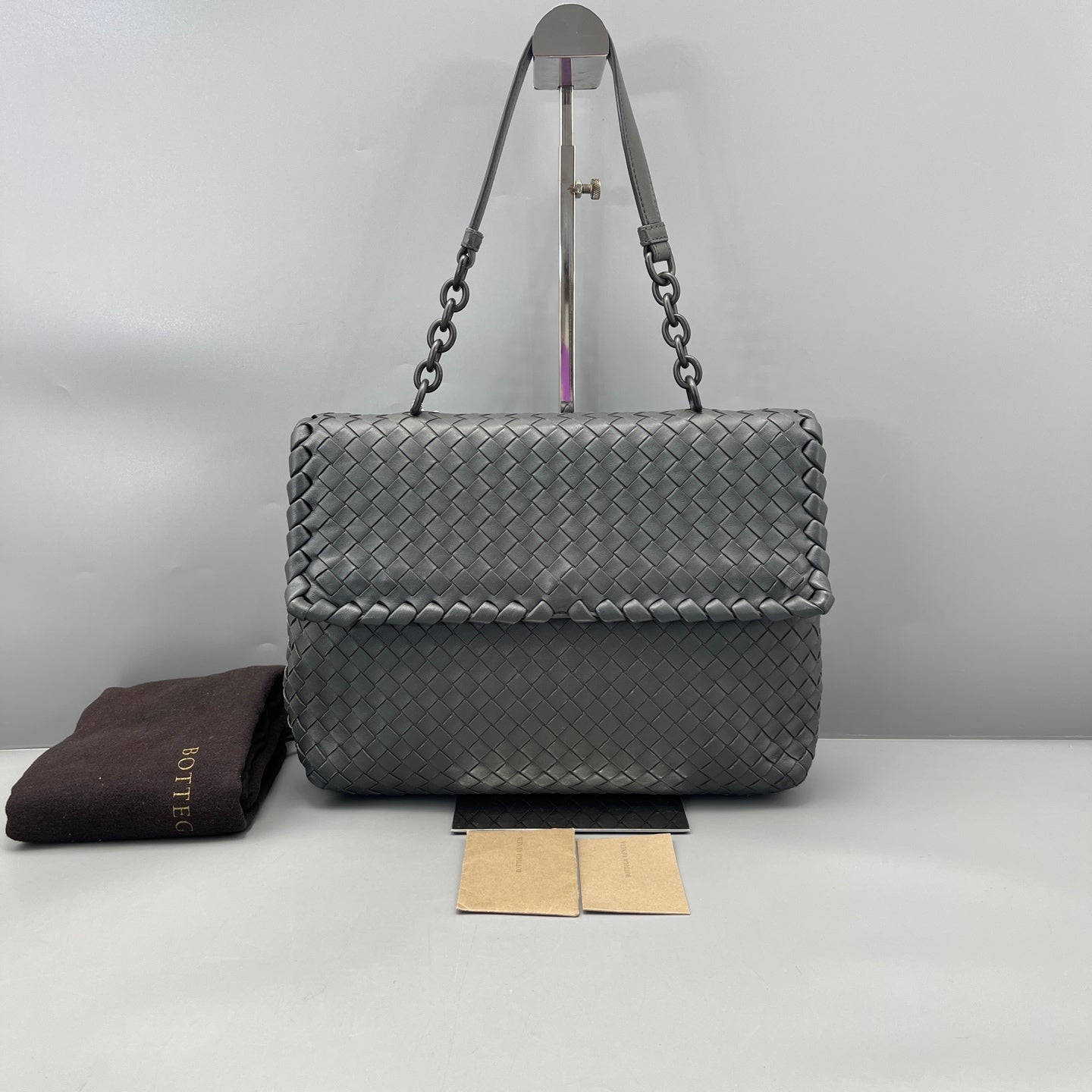 Bottega Veneta - Olympia - Leather - Grey - (medium)