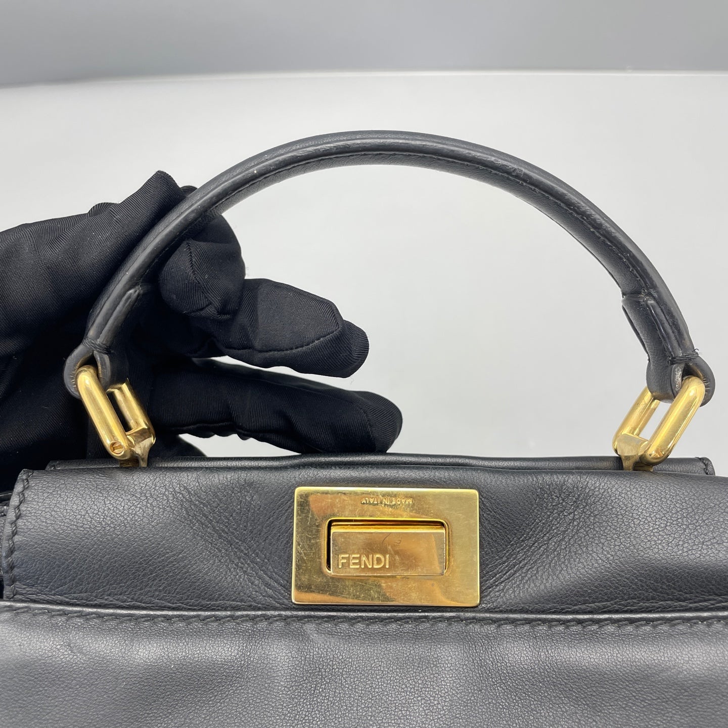 Fendi - Peekaboo Mini - Leather - Black - (mini)