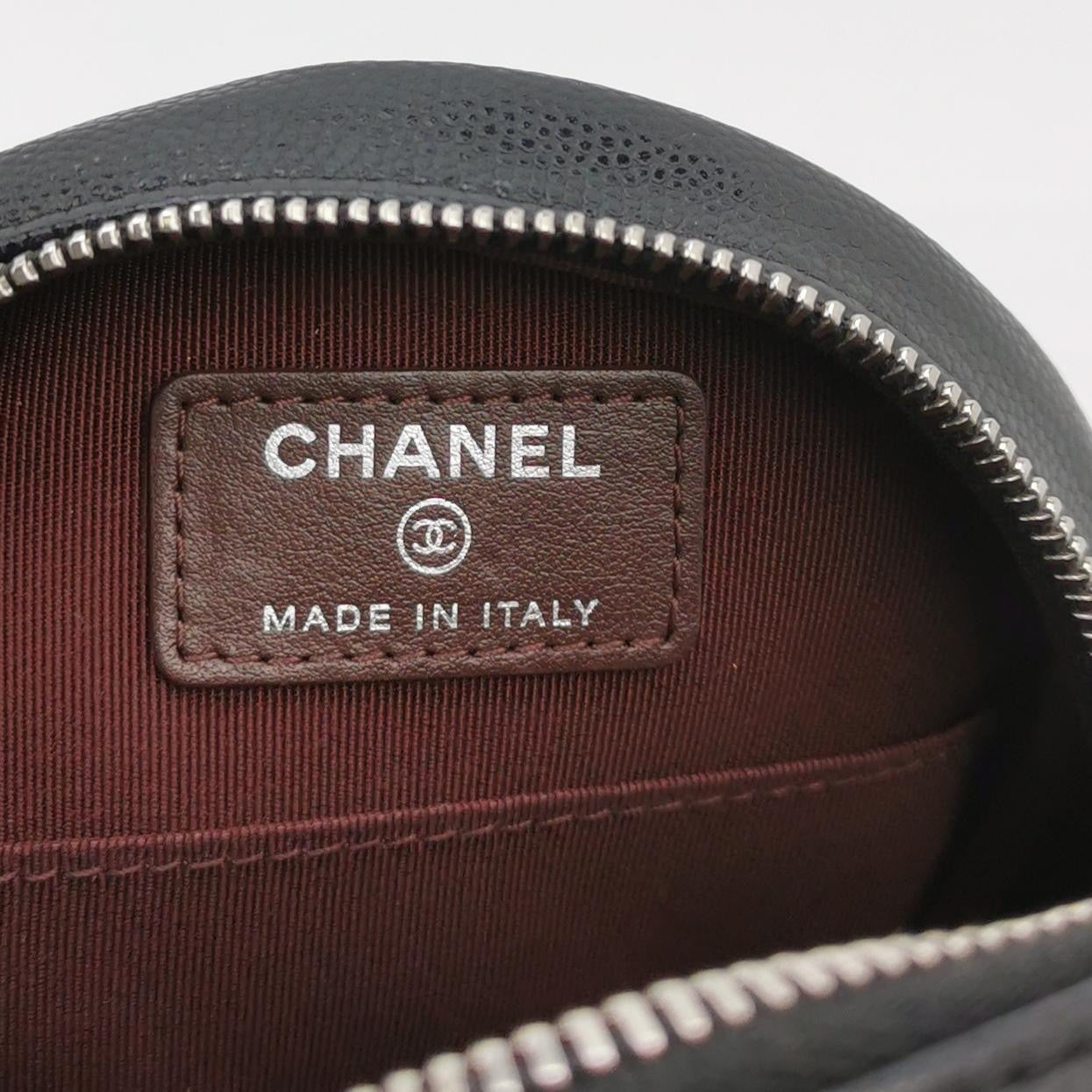 Chanel - 19 Round Mini Bag - Grained calfskin leather - Black - (mini)