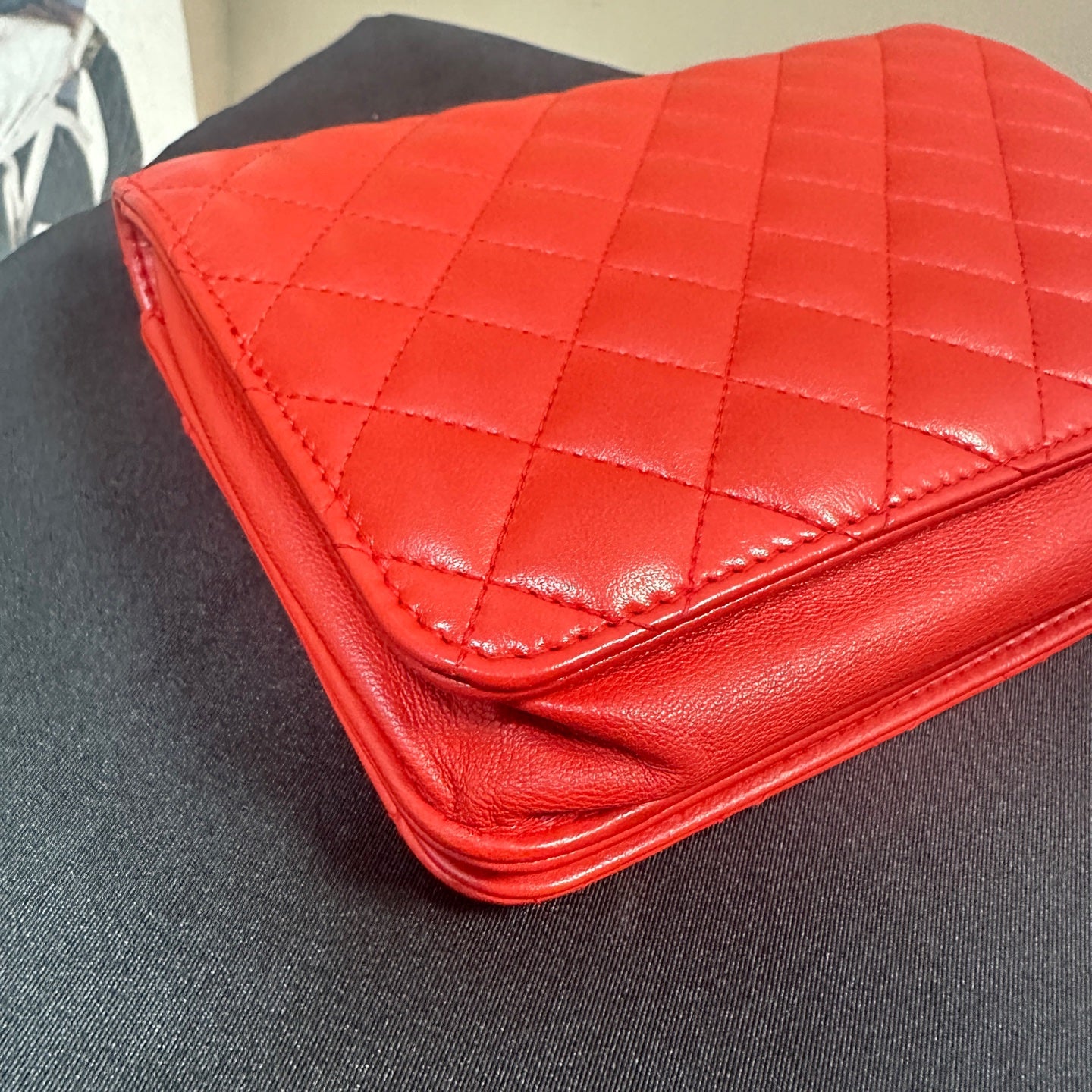 Chanel - Wallet on Chain (WOC) - Lambskin leather - Red - (Mini)