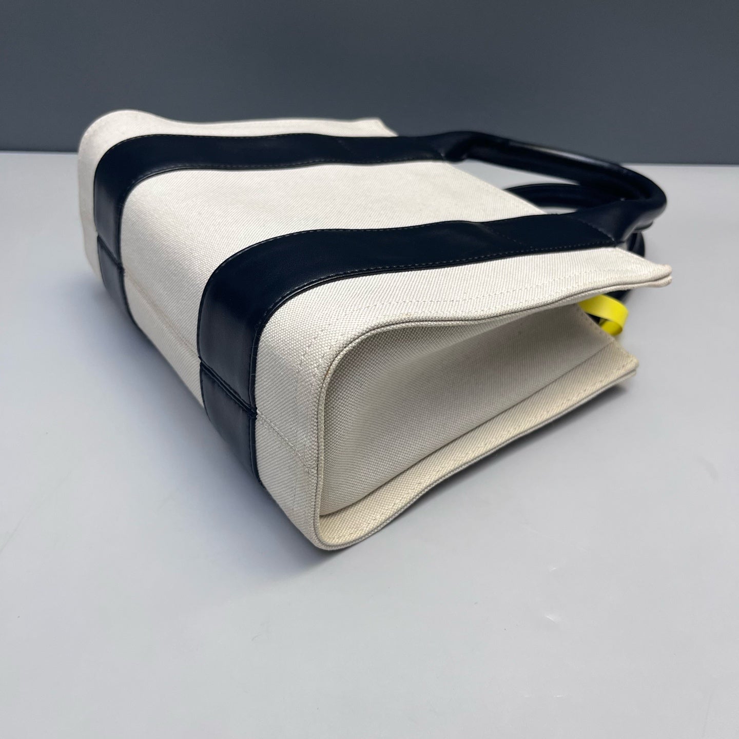 Balenciaga - Navy Cabas XS - Canvas and Leather - Off-white and Black - (small)