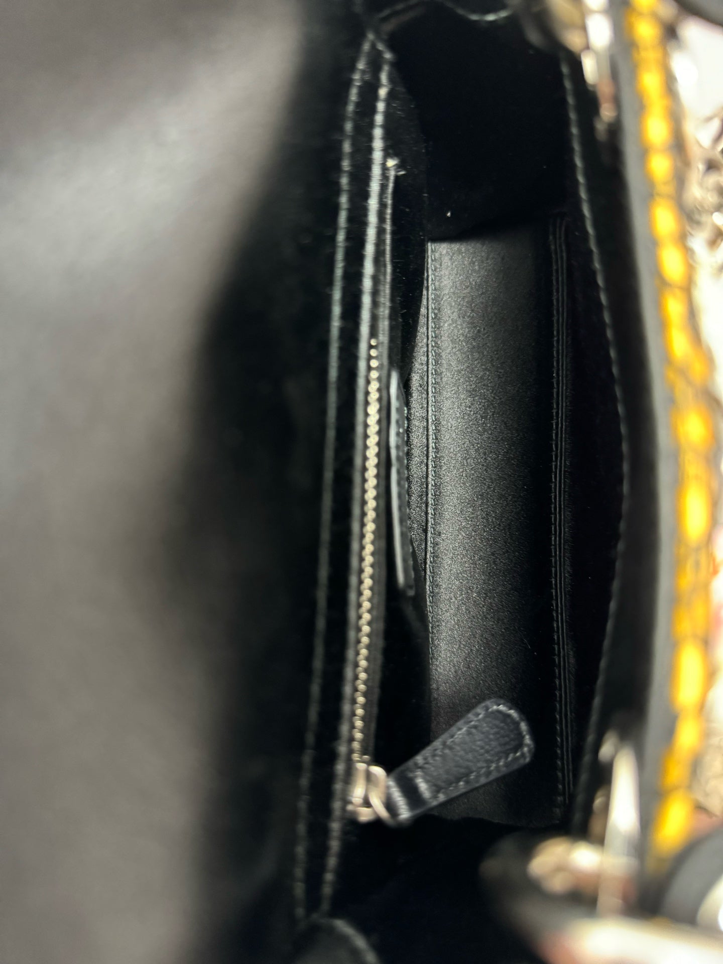Dior - Lady Dior - Silk satin, lace, and sequins - Yellow - (mini)