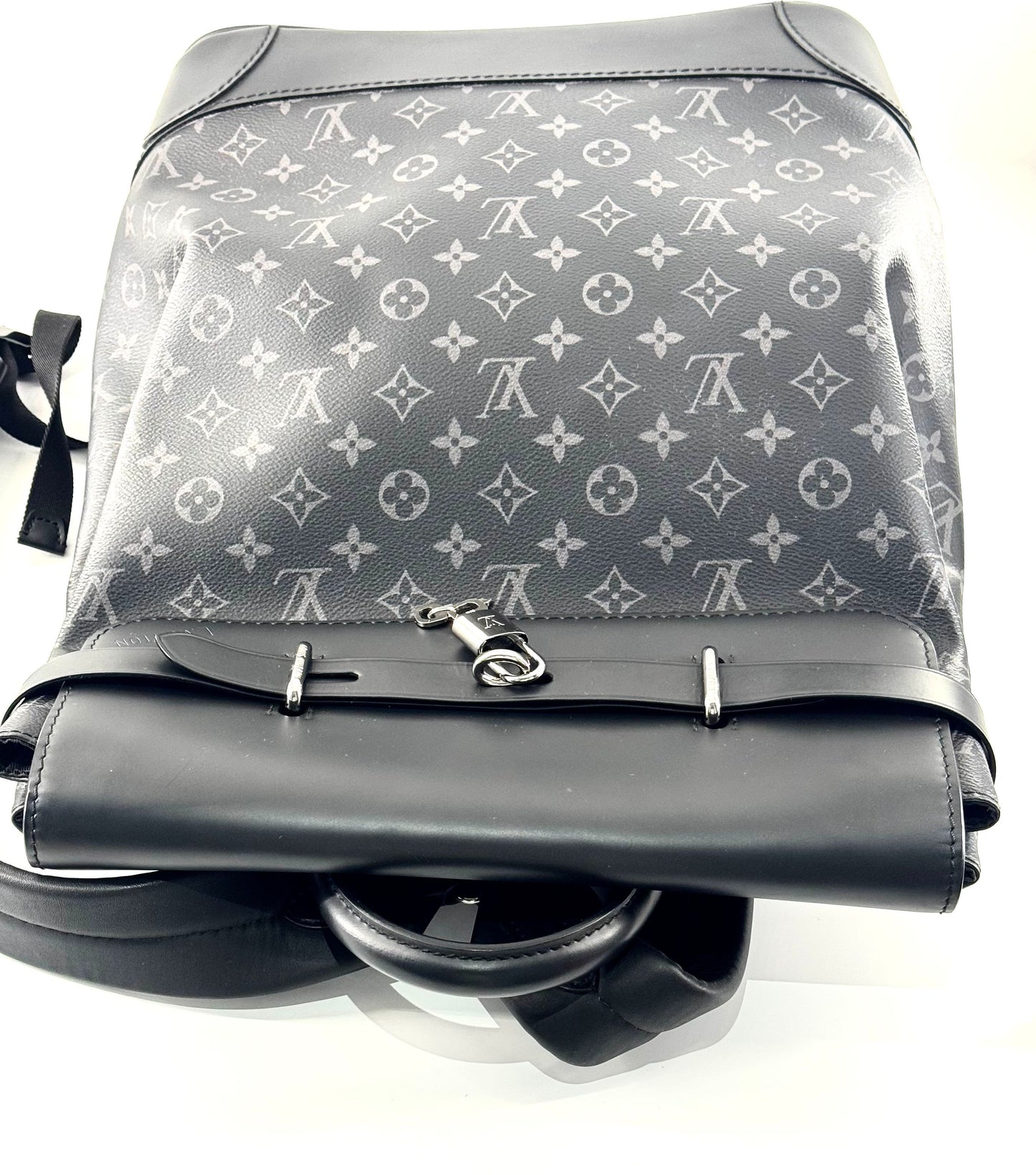 Louis Vuitton - Steamer Backpack - Monogram Eclipse coated canvas with cowhide leather trim - Black - (Large)