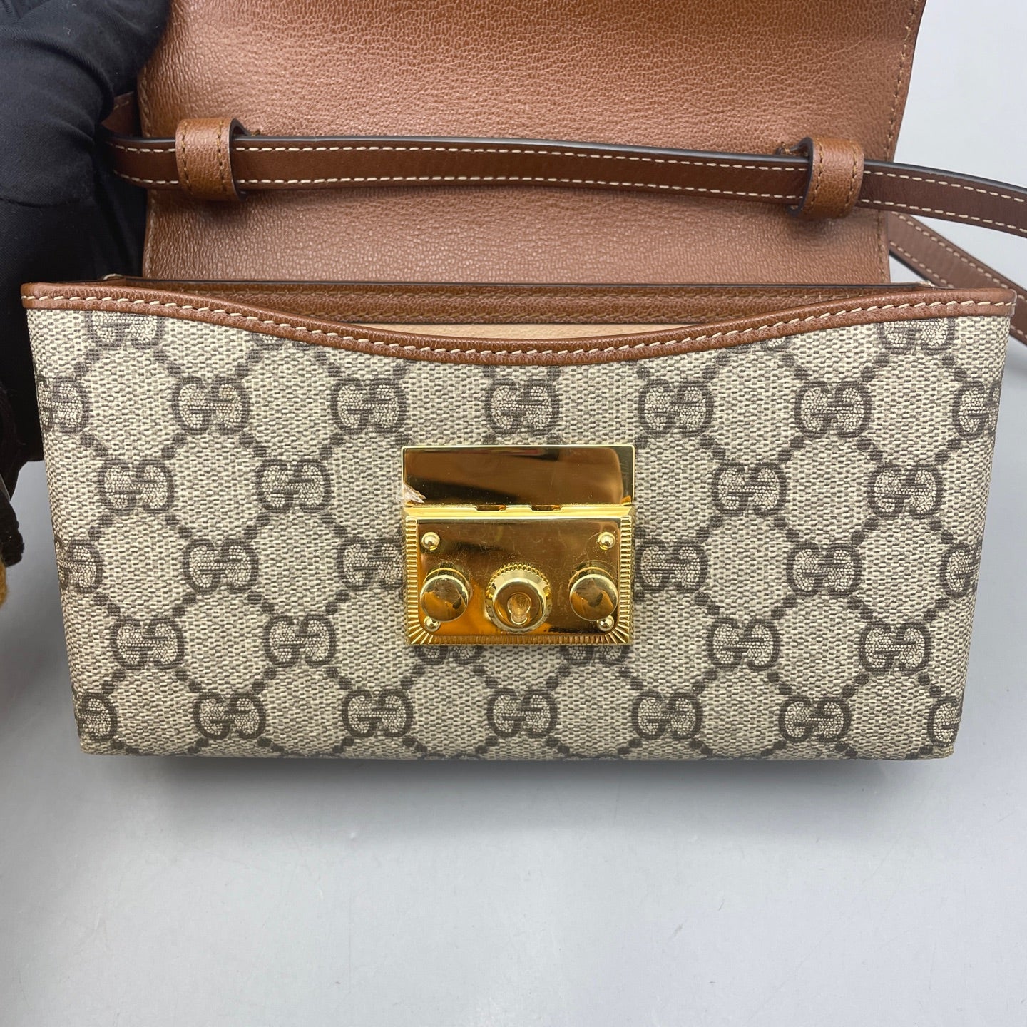 Gucci - Moonlight Box Mini Top Handle Bag - GG Supreme canvas and Leather - Beige, Black and Brown - (mini)