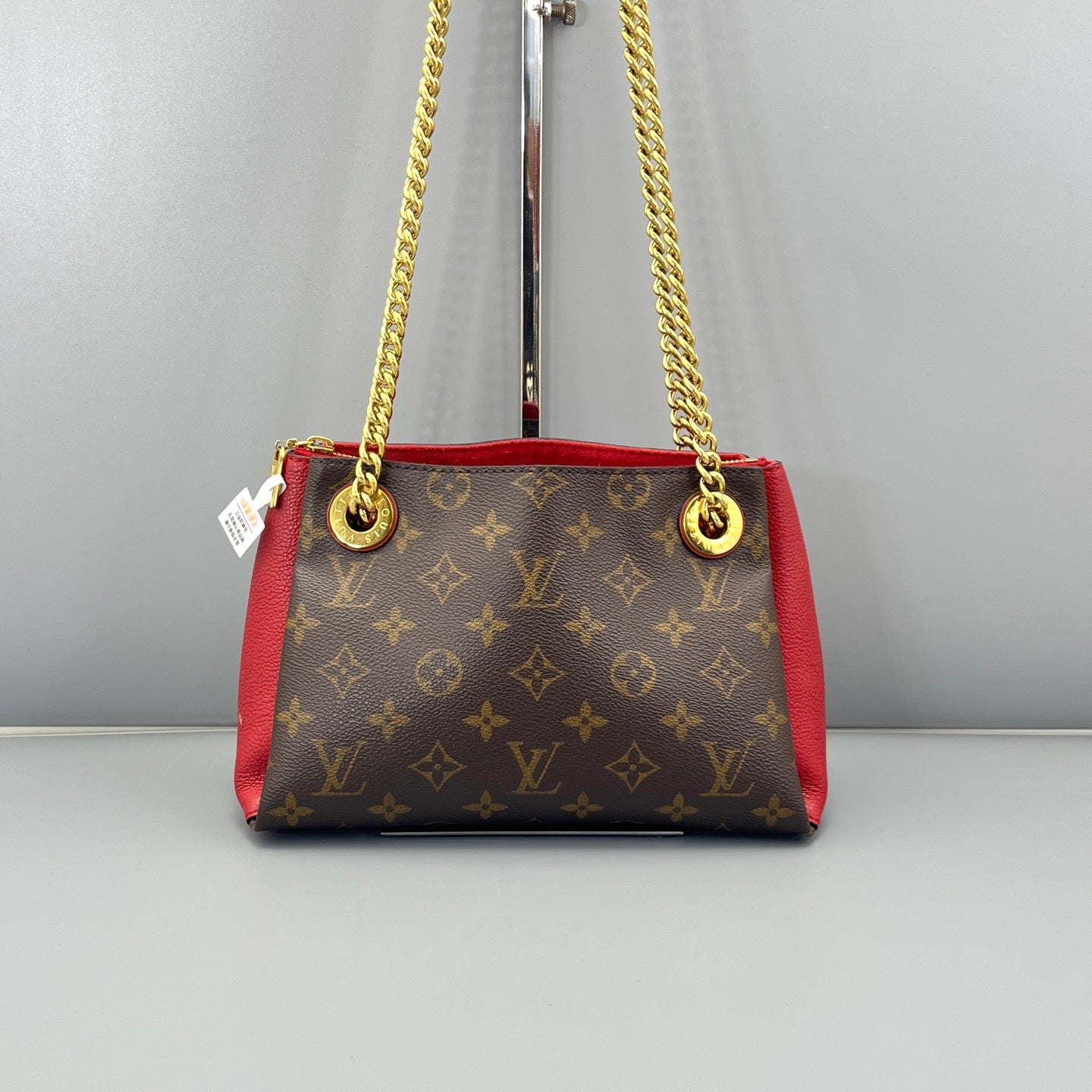 Louis Vuitton - Sûrene BB - Monogram coated canvas with grained leather trim - Monogram Brown and Red - (small)