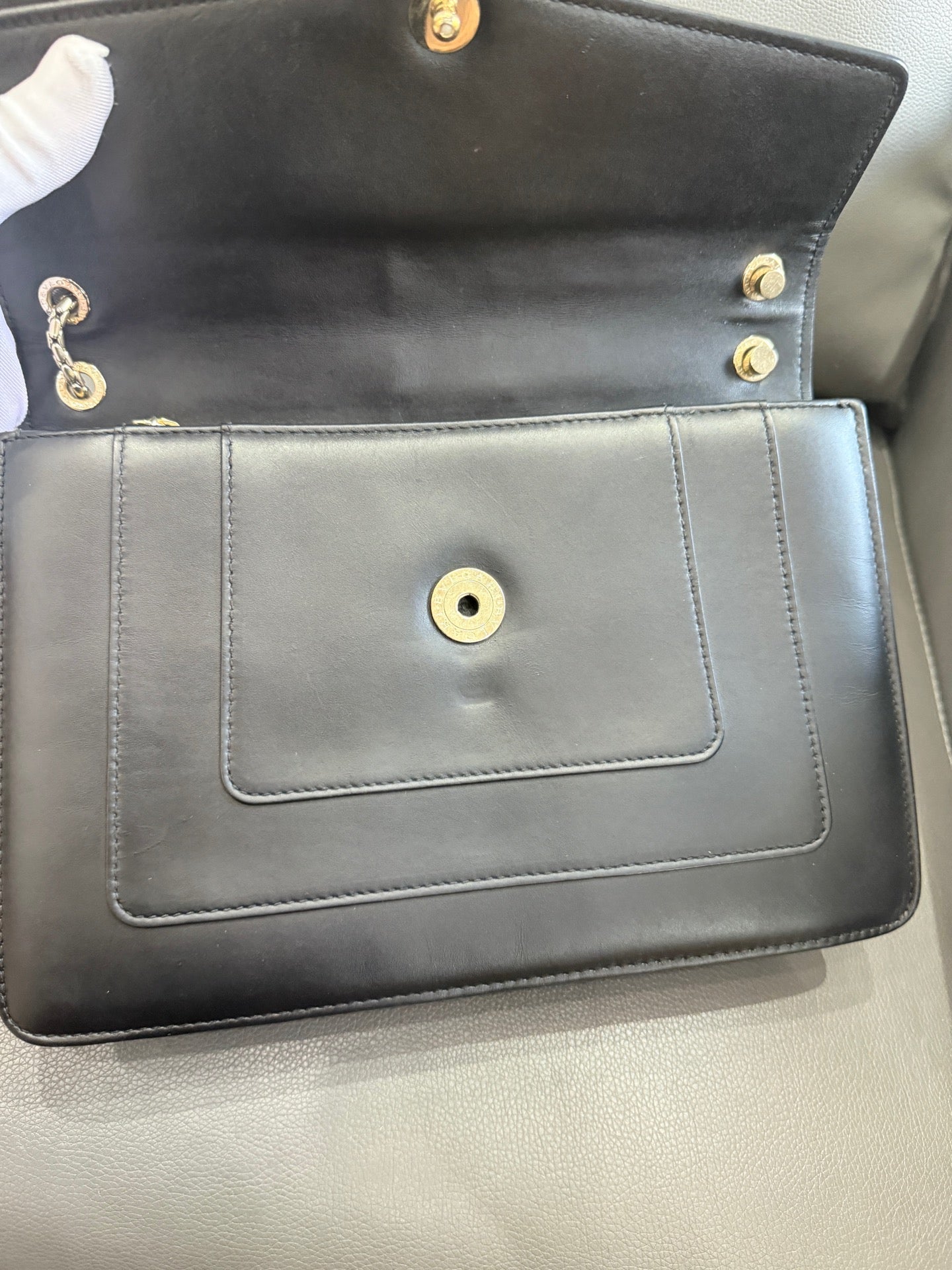 Bvlgari - Serpenti Forever Flap Bag - Calfskin leather - Black - (small)