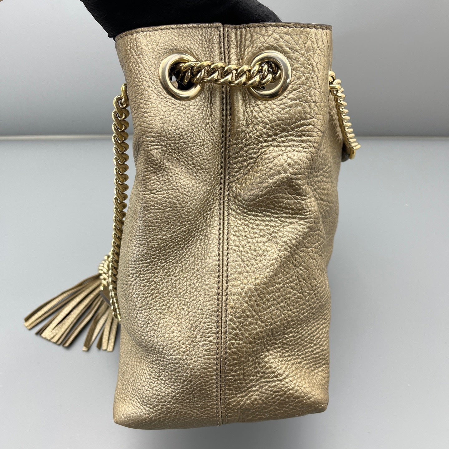 Gucci - Soho Tassel Tote Bag - Leather - Gold - (Large)