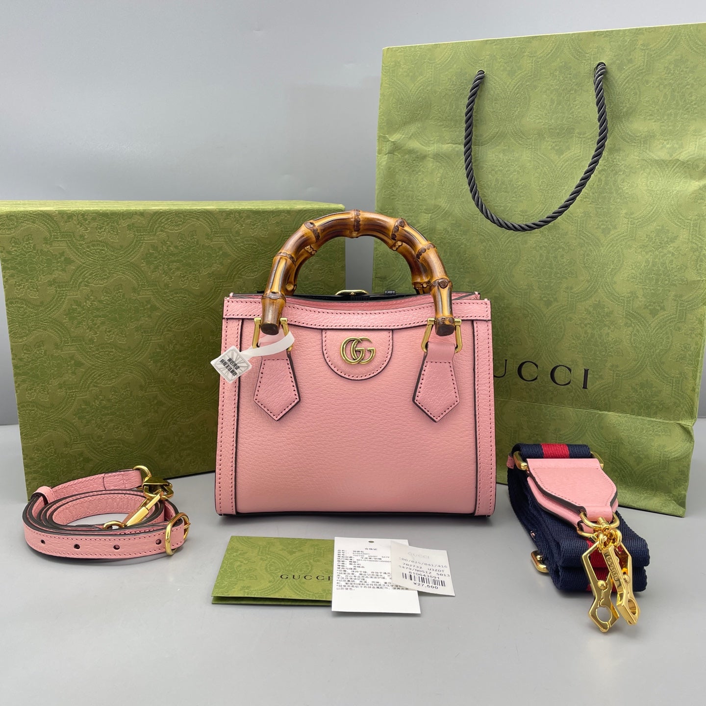Gucci - Diana Mini Tote Bag - Leather - Pink - (mini)