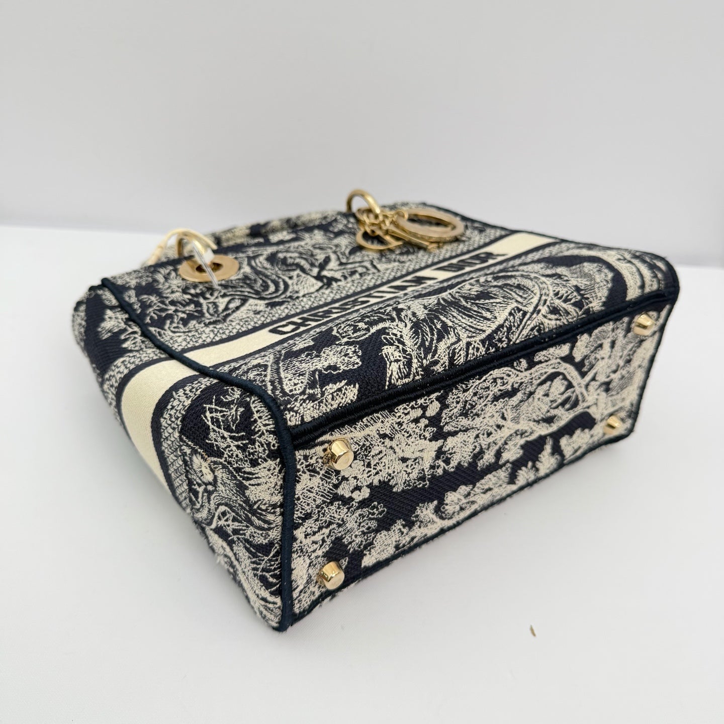 Dior - Lady D-Lite - Canvas embroidery - Navy - (Small)