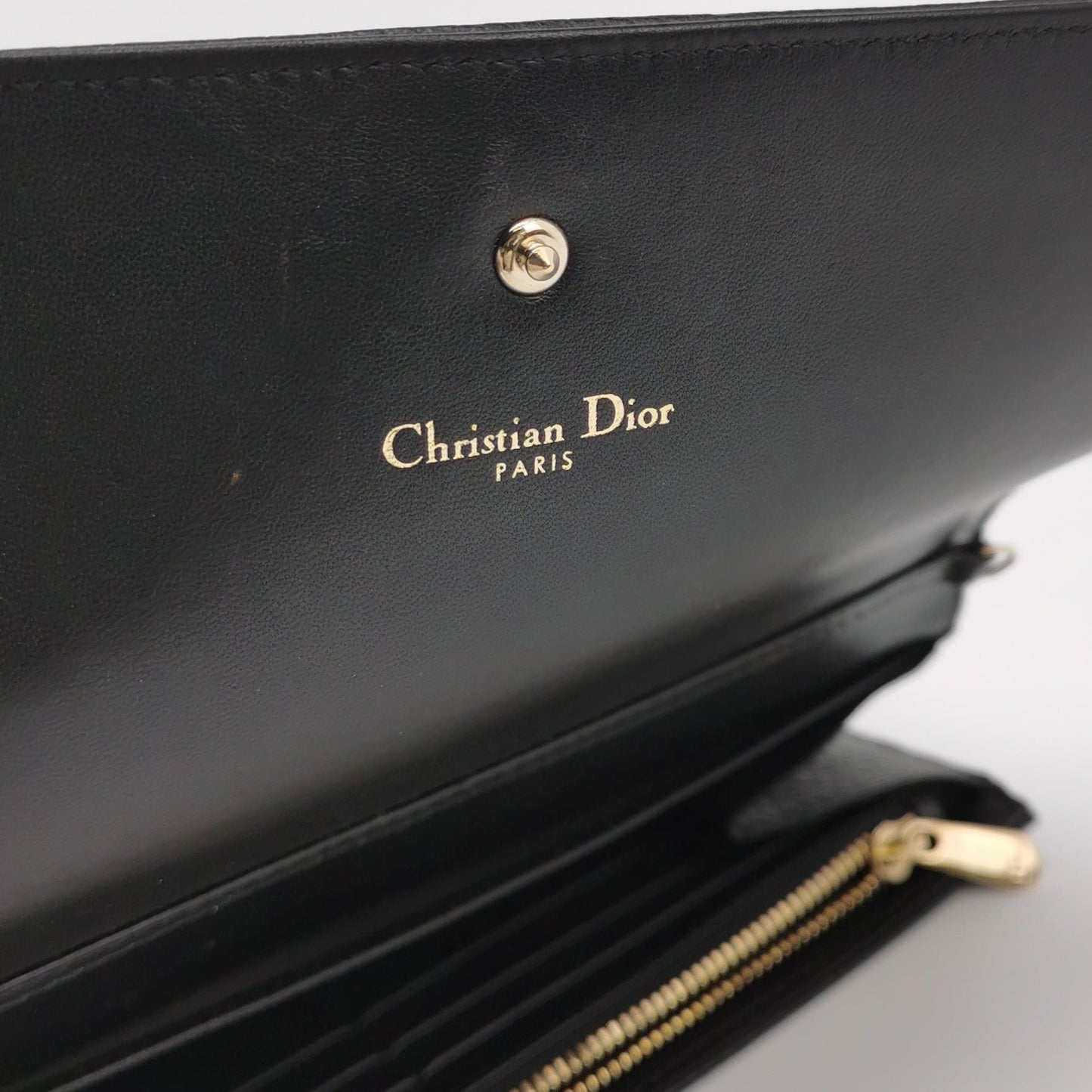 Dior - Diorama Chain Wallet - Leather - Black - (mini)