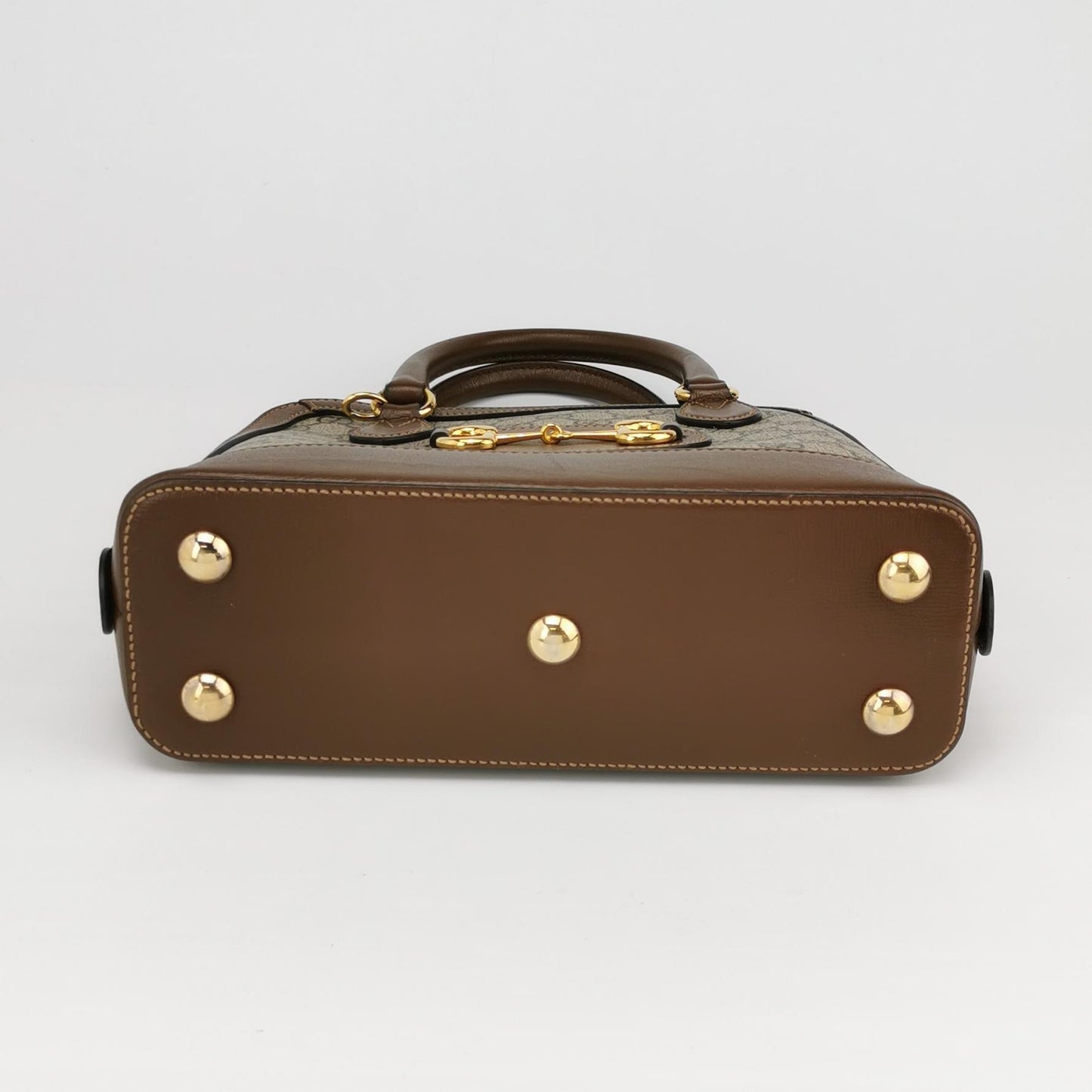 Gucci - Horsebit 1955 - GG Supreme canvas with leather trim - Beige and Brown - (small)