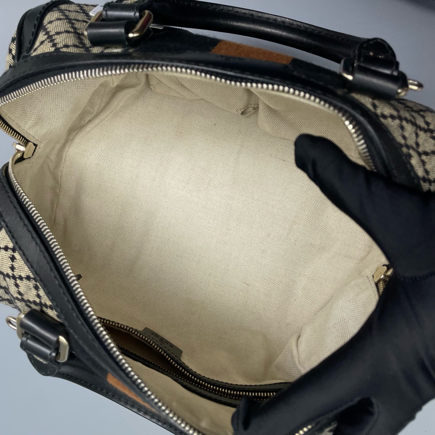 Gucci - Diamante Boston Bag 281518 - Canvas and Leather - Multicolour - (Medium)