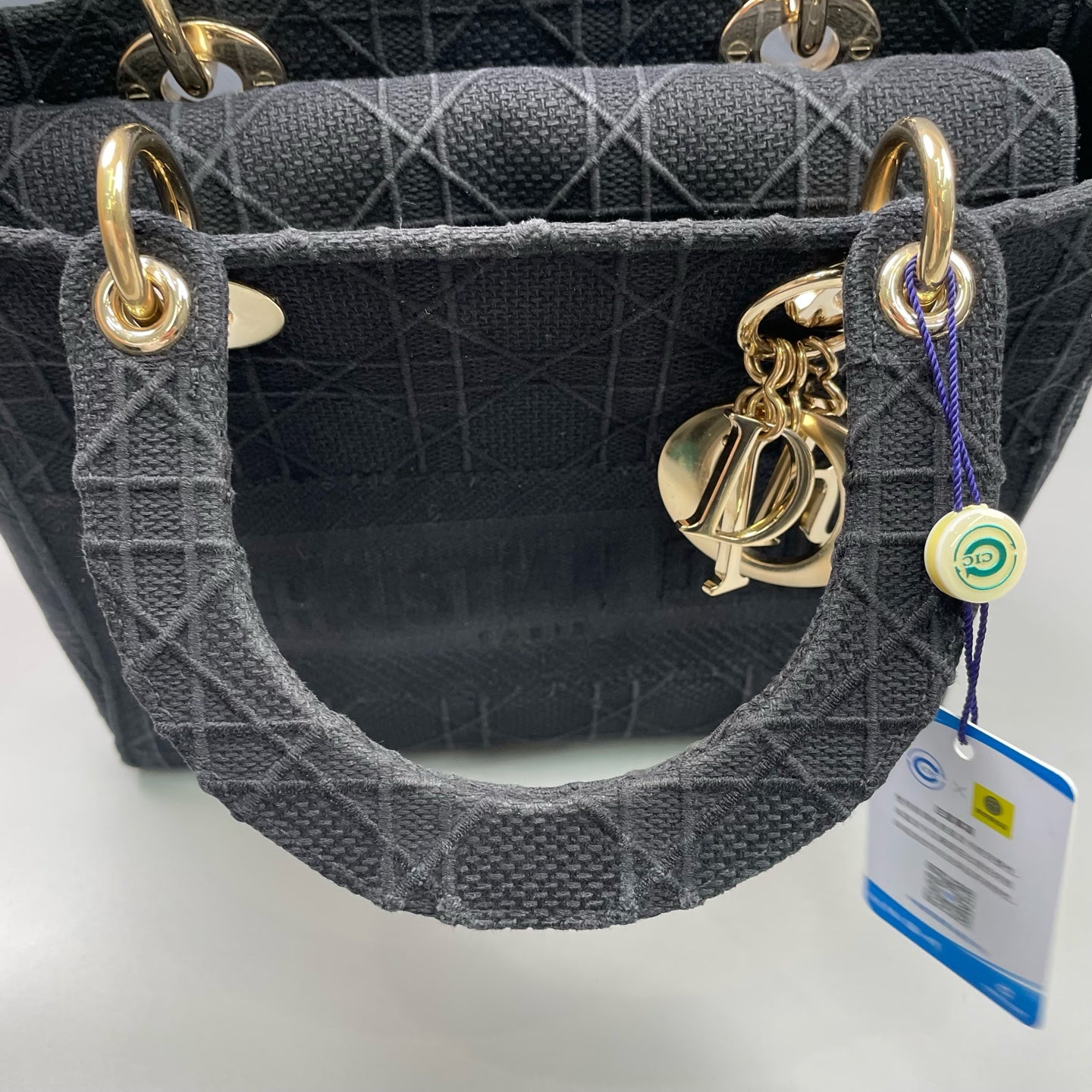 Dior - Lady Dior - Embroidered cloth - Black - (Small)
