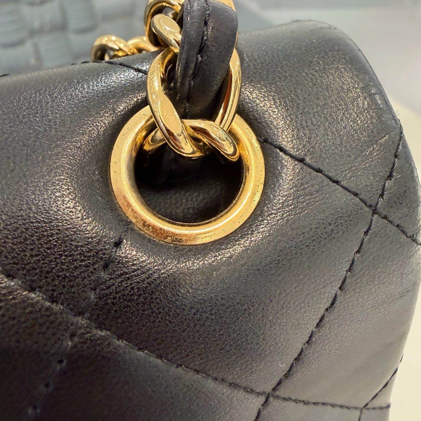 Chanel - Classic Flap Jumbo Double Flap Bag - Lambskin leather - Black - (Large)