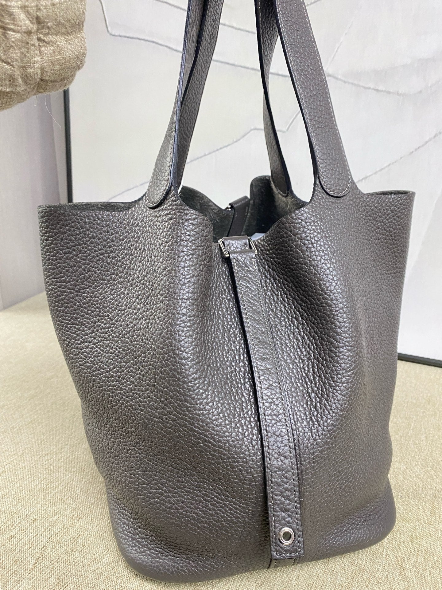 Hermès - Picotin Lock 26 - Taurillon Clemence leather - Cumulus Grey - (Medium)