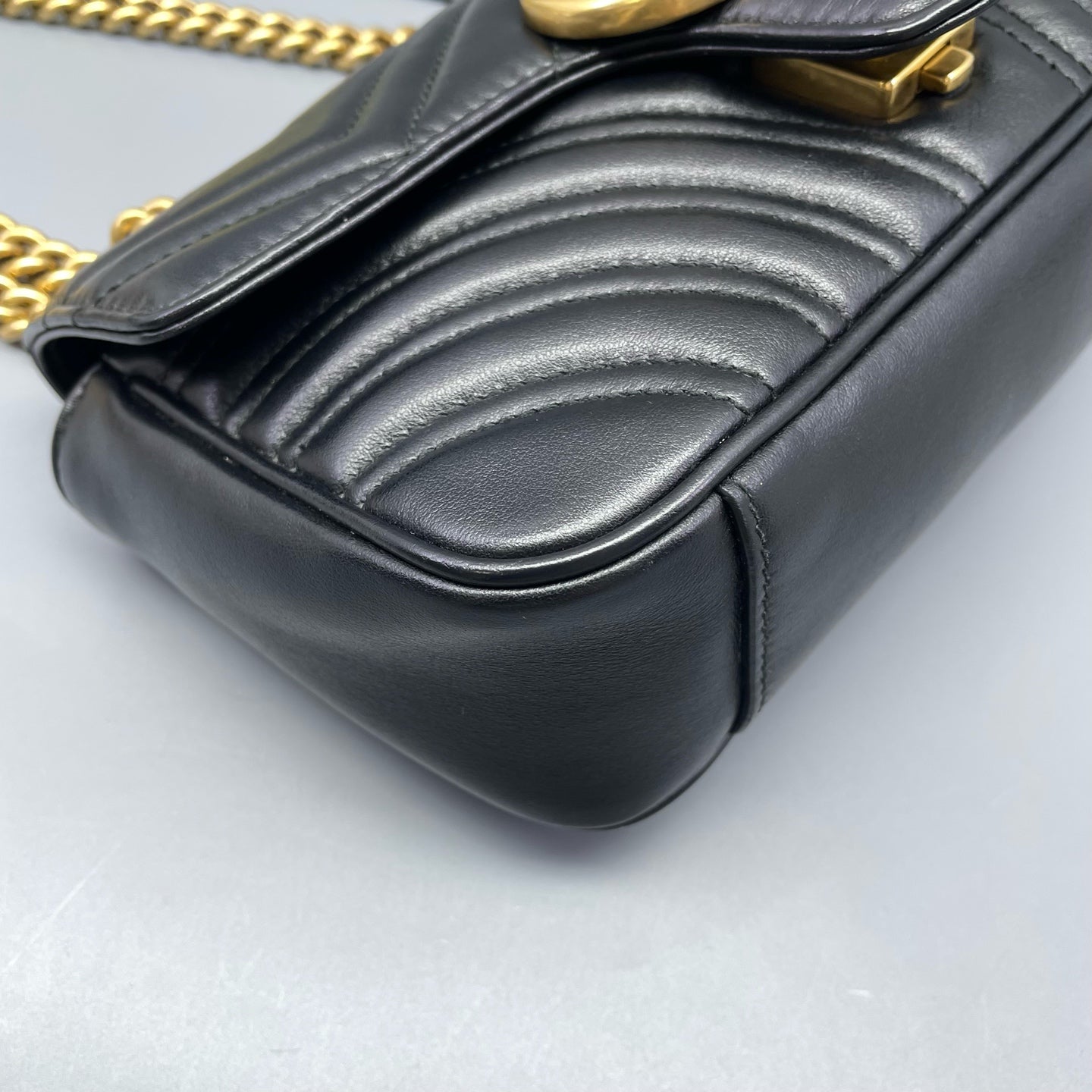 Gucci - GG Marmont Matelassé Mini Shoulder Bag - Leather - Black - (mini)