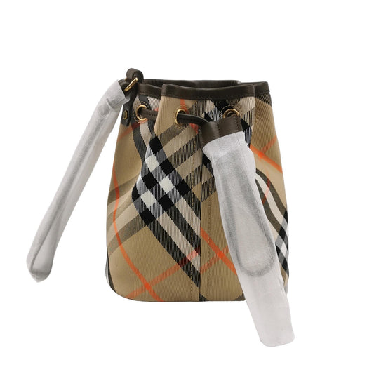 Burberry - Small Bucket Bag - Cotton canvas with leather trim - Beige - (mini)