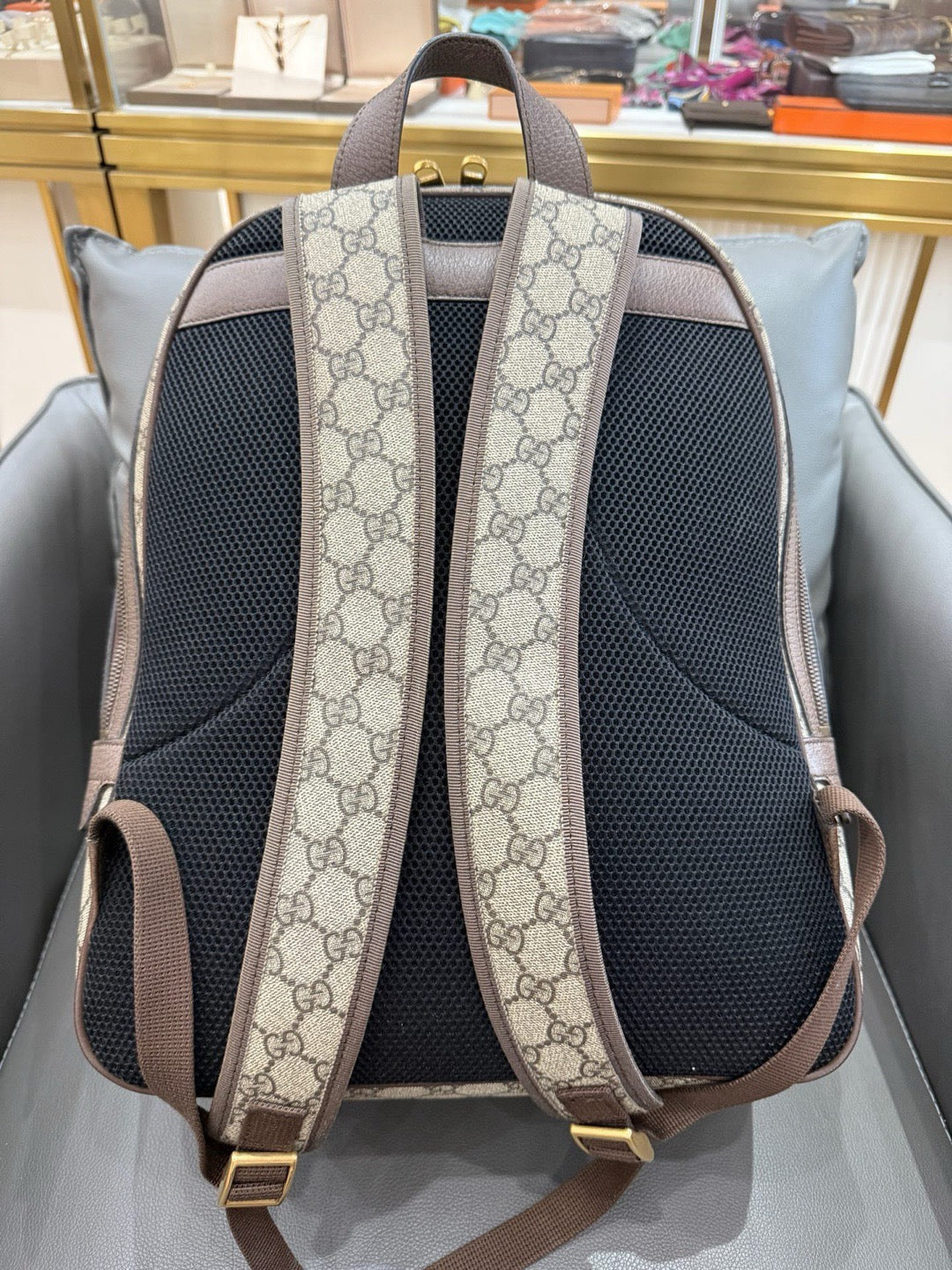 Gucci - Ophidia GG Supreme Canvas Backpack - GG Supreme canvas with leather trim - Brown - (medium)