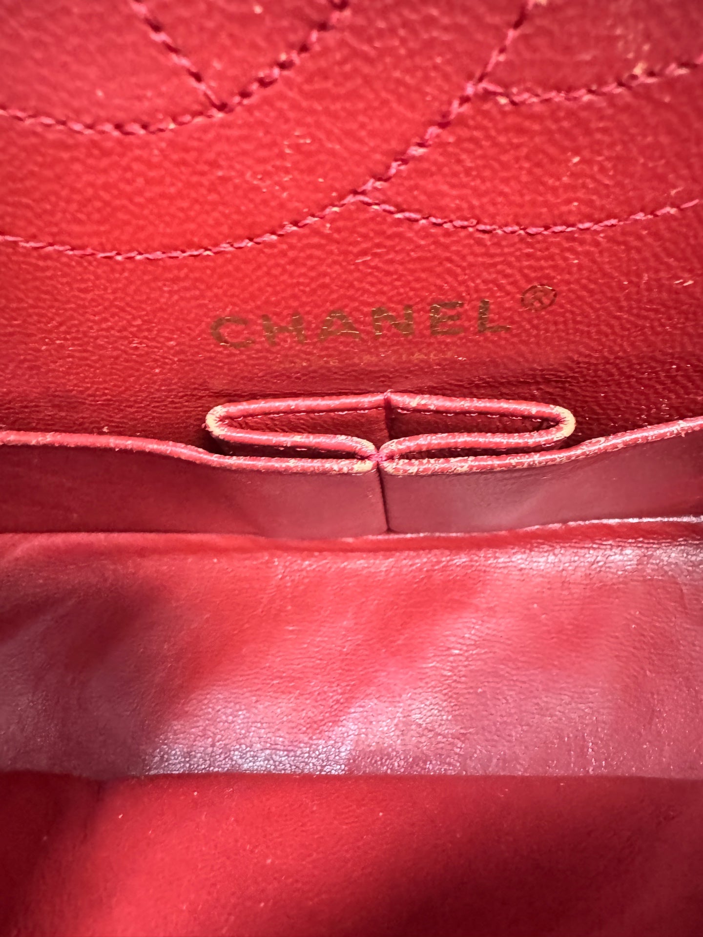 Chanel - 2.55 - Aged Calfskin Leather - Red - (Small)