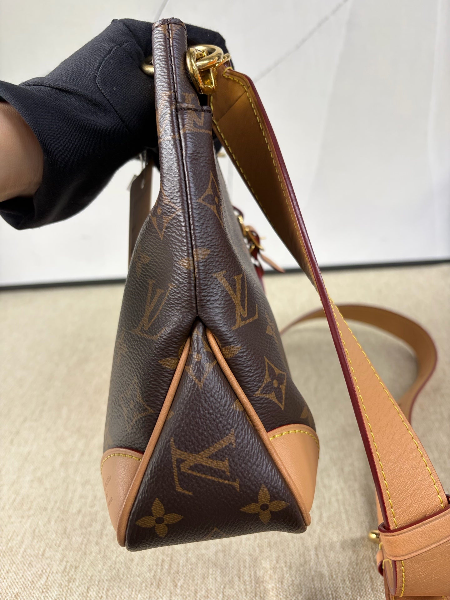 Louis Vuitton - Odeon PM - Monogram coated canvas with natural cowhide leather trim - Brown - (Small)