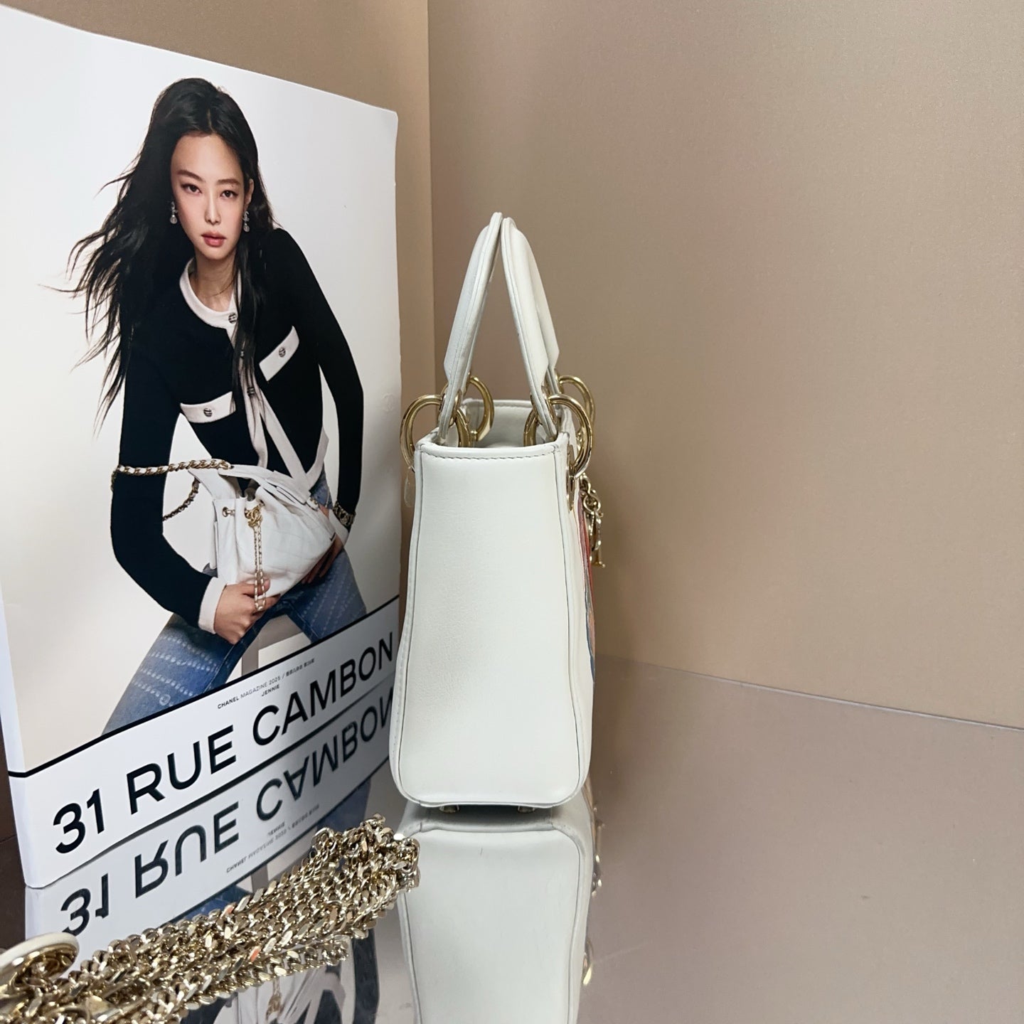 Dior - Lady Dior Mini (Amour Edition) - Leather - White - (mini)