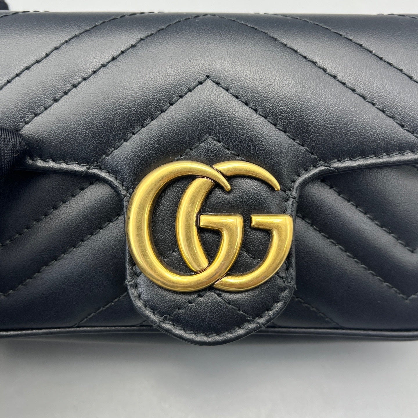 Gucci - GG Marmont Super Mini Bag - Leather - Black - (mini)
