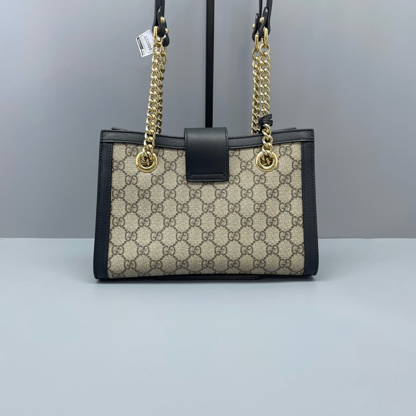 Gucci - GG Supreme Padlock Tote - GG Supreme canvas with leather trim - Beige - (small)