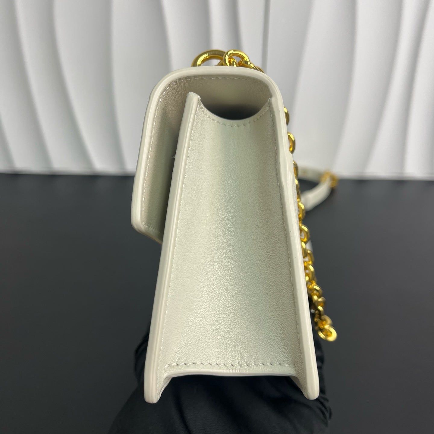 Dior - 30 Montaigne Small Chain Bag - Cowhide leather - White - (small)