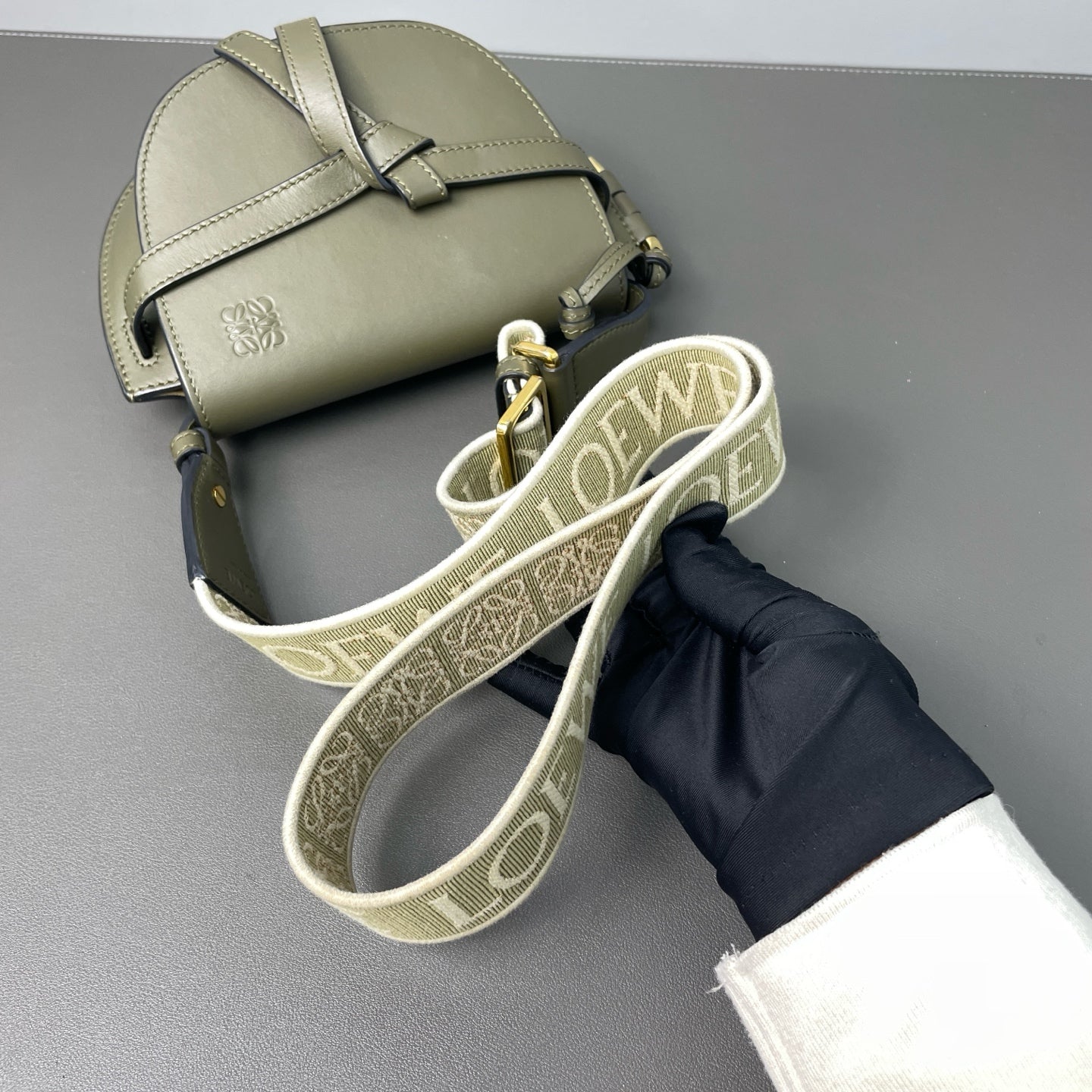 LOEWE - Gate Saddle Bag - Leather - Green - (Small)